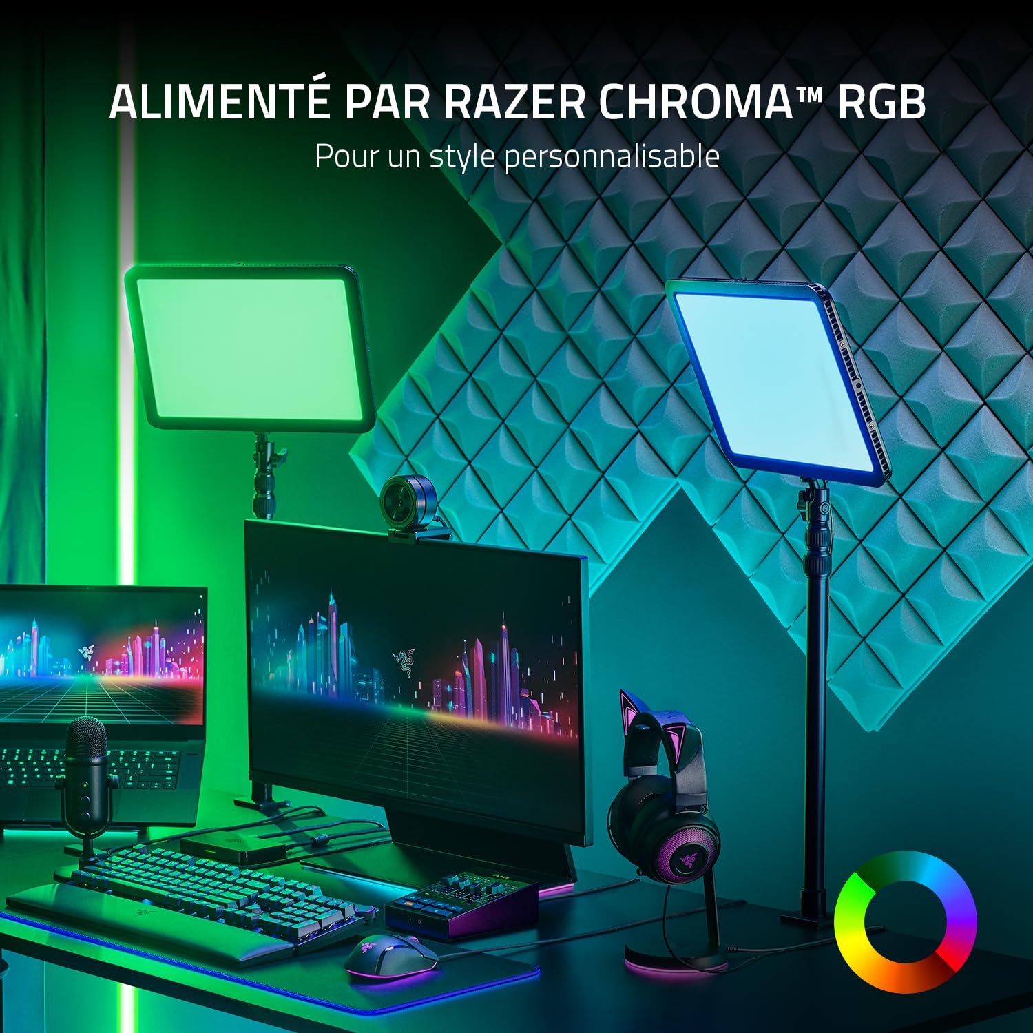 razer-key-light-chroma-panneau-led-rgb-streaming-wifi-bluetooth-noir image 4