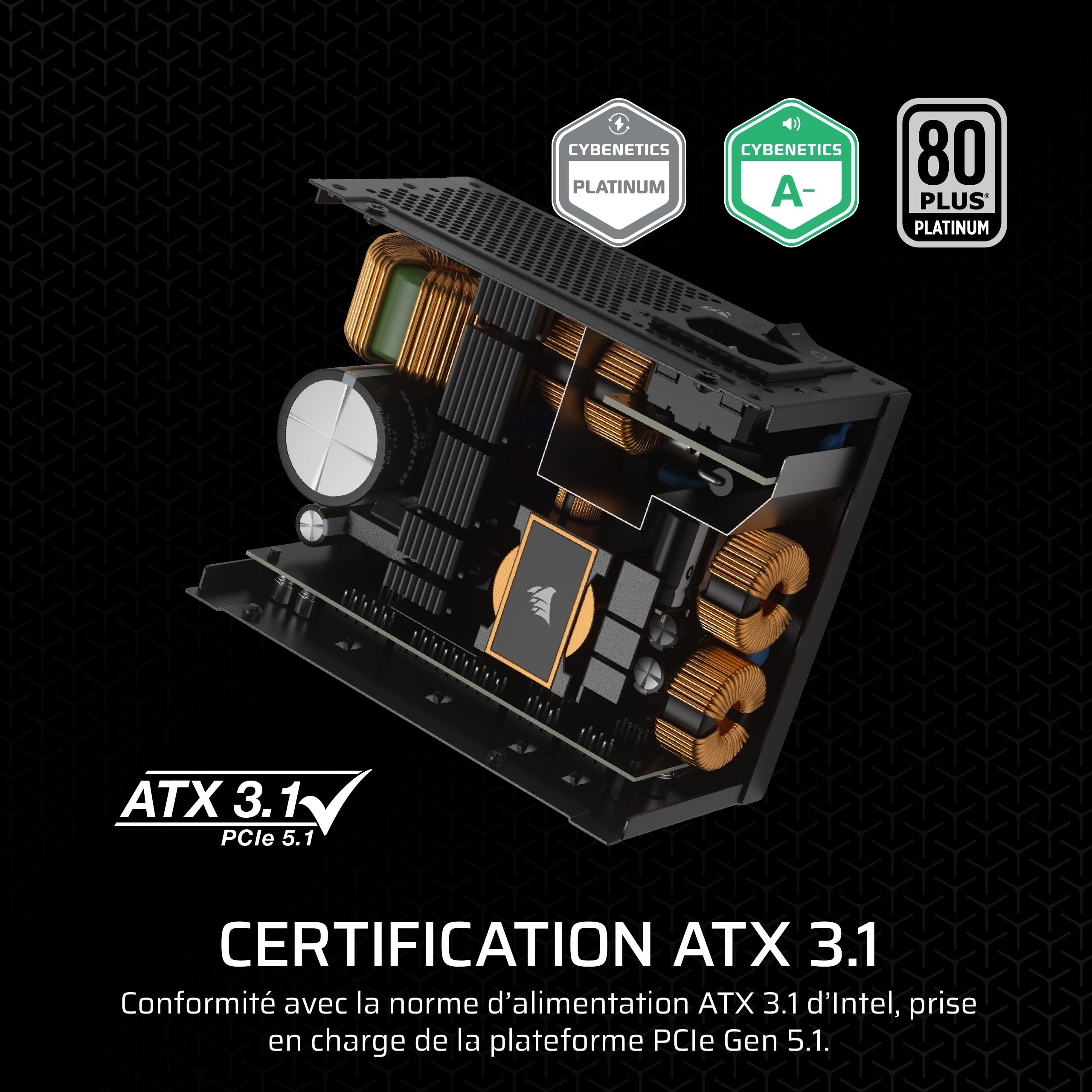 corsair-sf1000-2024-alimentation-sfx-1000w-80-plus-platinum-atx-3-1-noire image 3