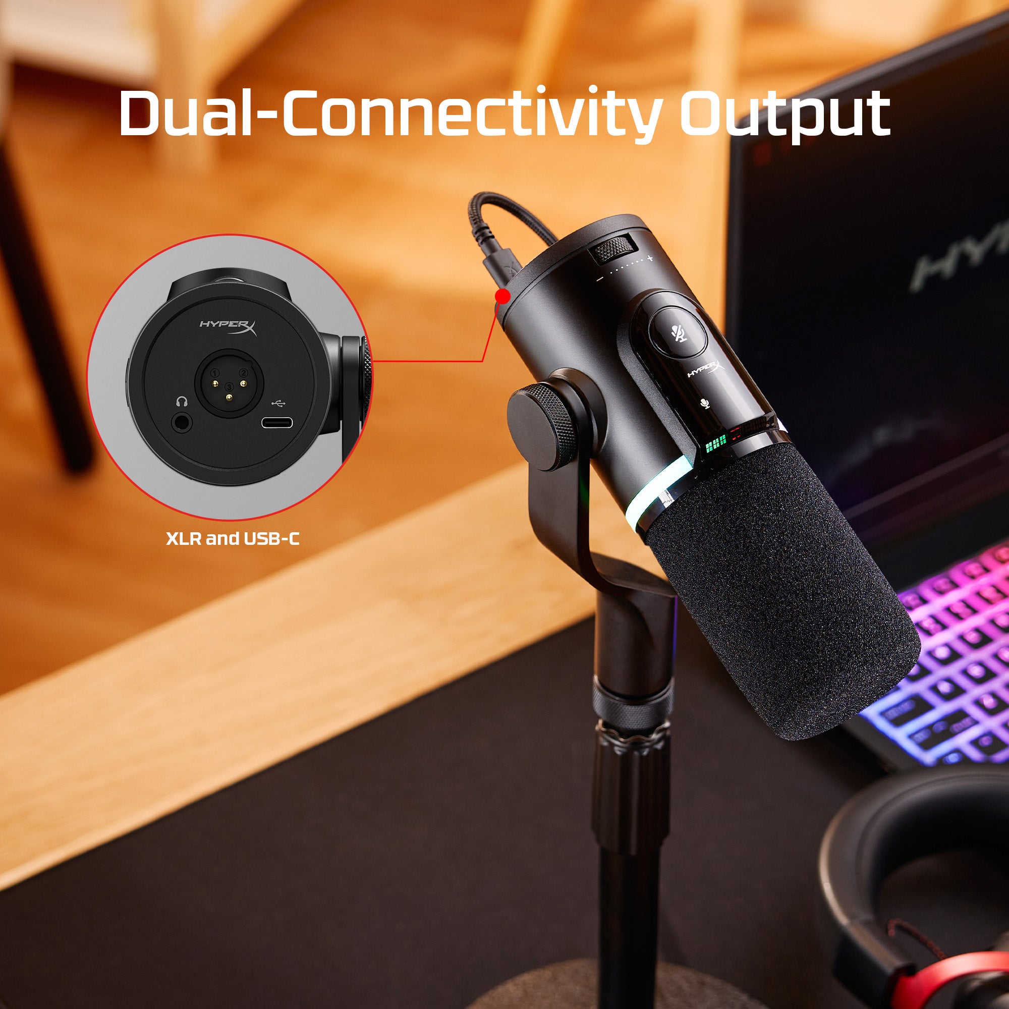 hyperx-flipcast-microphone-dynamique-usb-xlr-gaming image 6