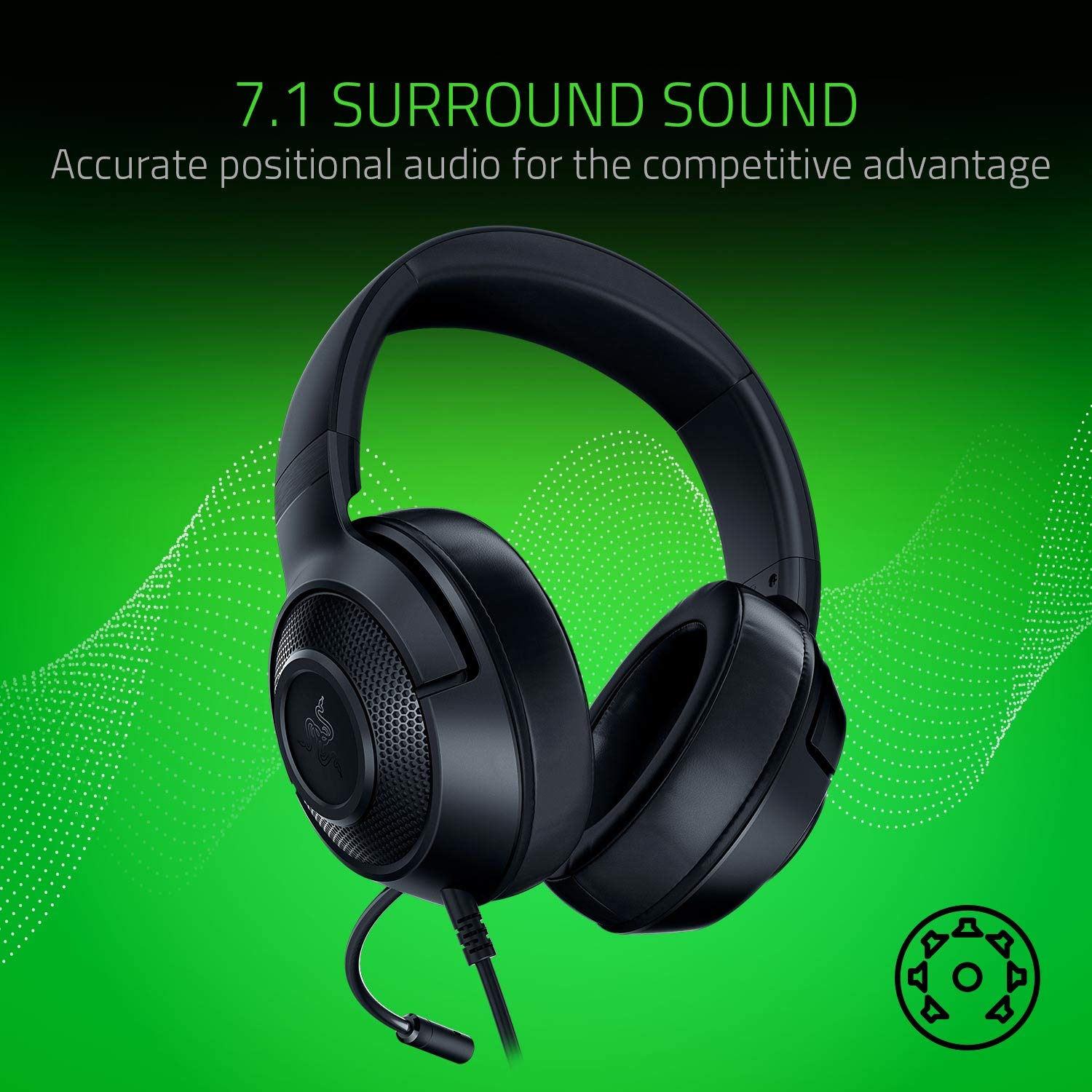 razer-kraken-x-lite-casque-gaming-filaire-noir image 2