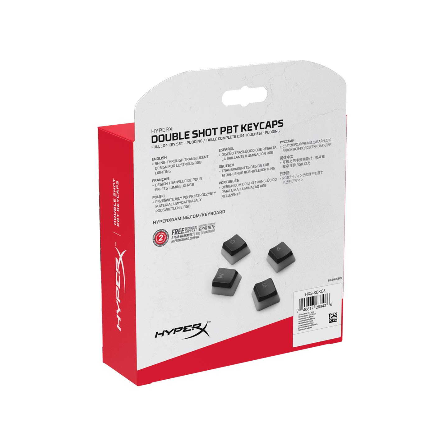 hyperx-double-shot-pbt-keycaps-jeu-de-capuchons-gaming-us-layout-translucides-ty image 8