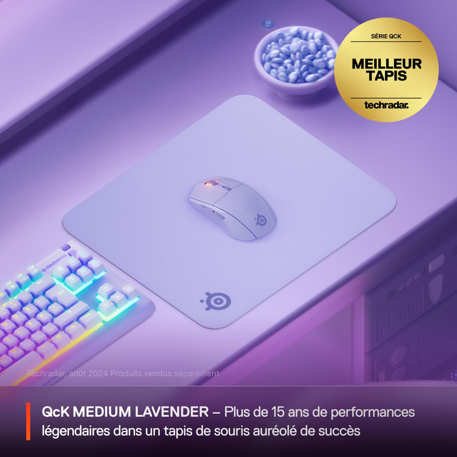 steelseries-qck-medium-tapis-de-souris-gaming-lavande-320-x-270-mm image 2