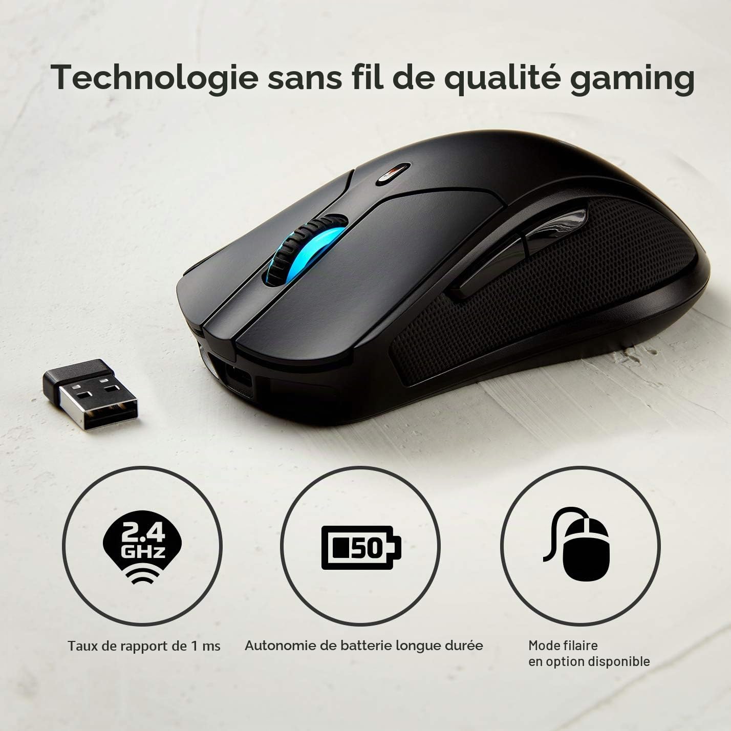 hyperx-pulsefire-dart-souris-gaming-sans-fil-rgb image 2