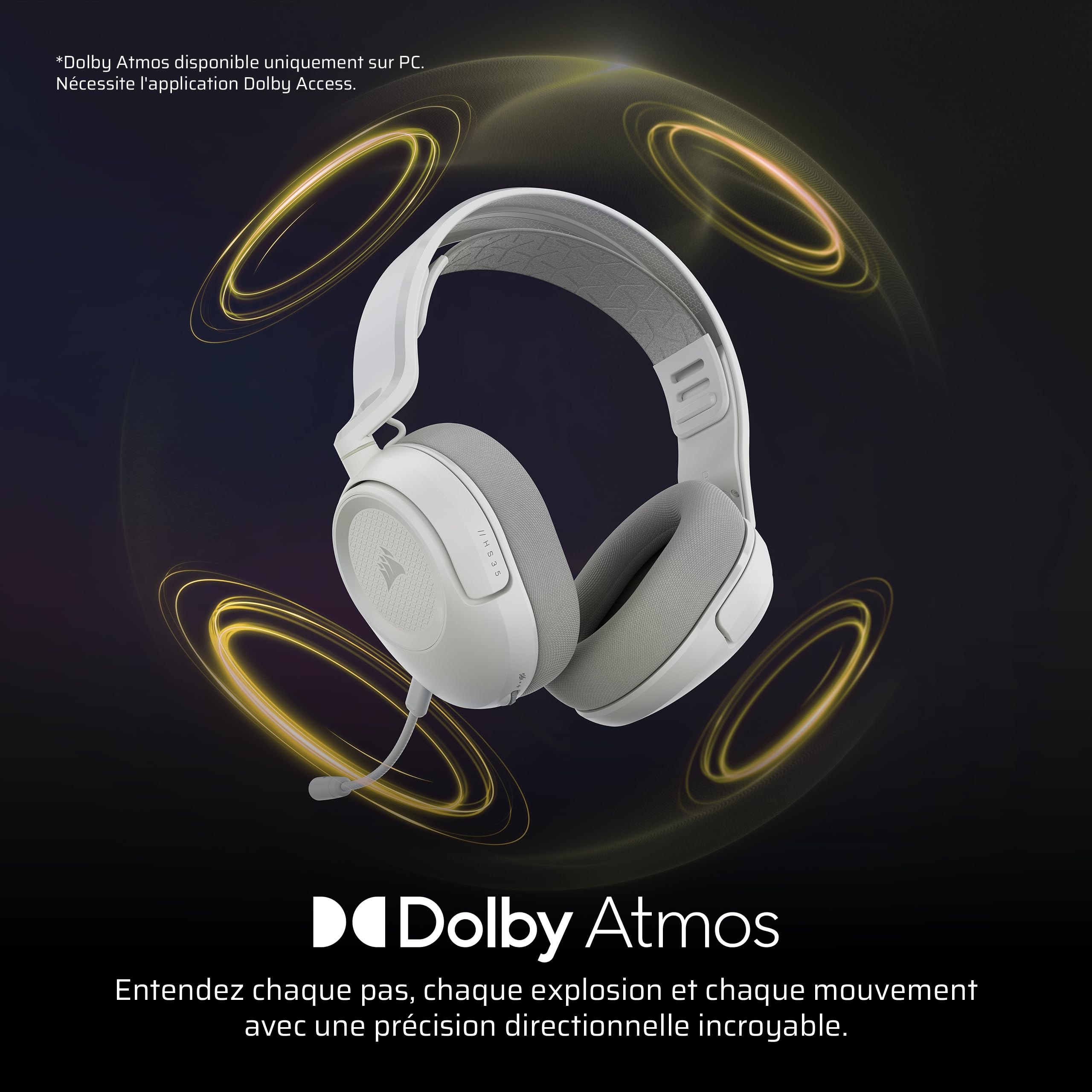 corsair-hs35-v3-casque-gaming-sans-fil-blanc-2-4-ghz-bluetooth-dolby-atmos-50-mm image 3