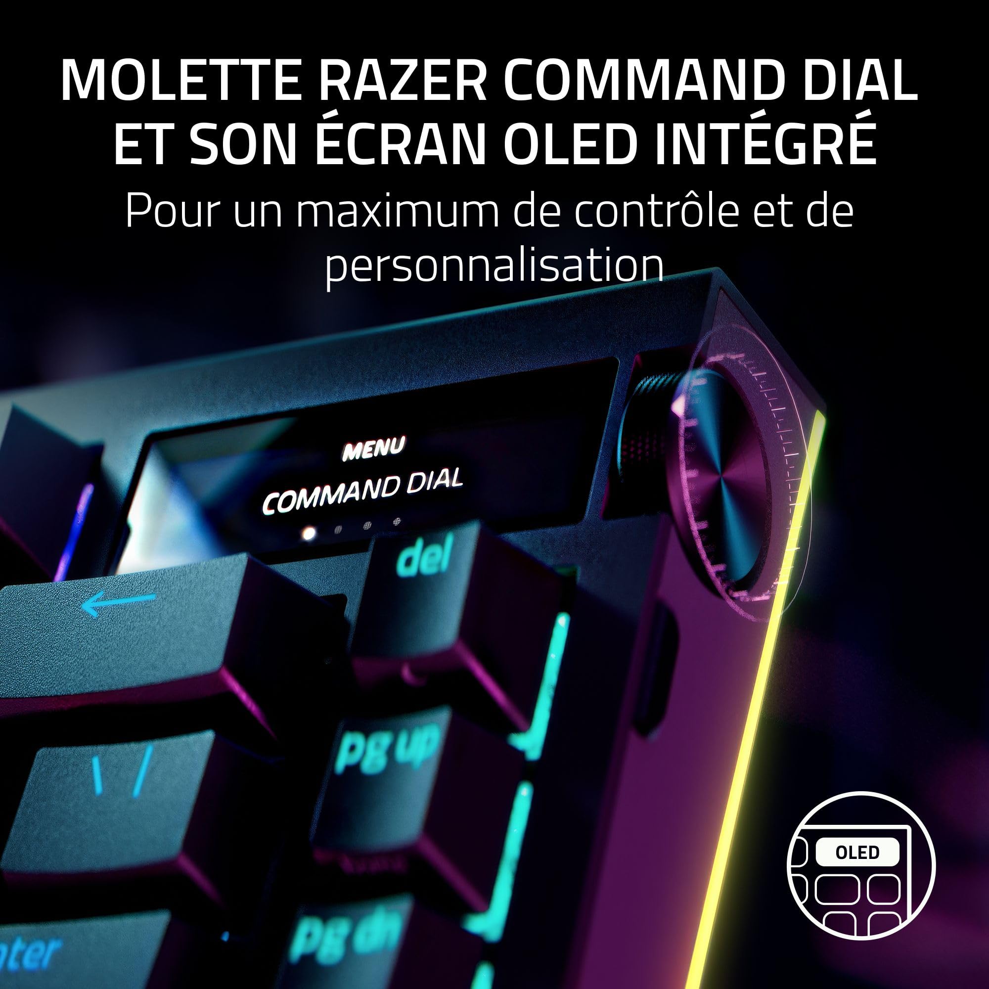 razer-blackwidow-v4-pro-75-clavier-gaming-sans-fil-hot-swap-oled-noir image 6