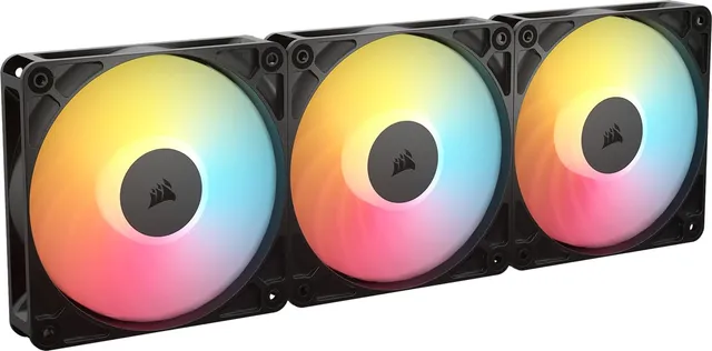 corsair-rs120-r-argb-pack-triple-ventilateurs-120mm-pwm-rotor-invers-noir image 1