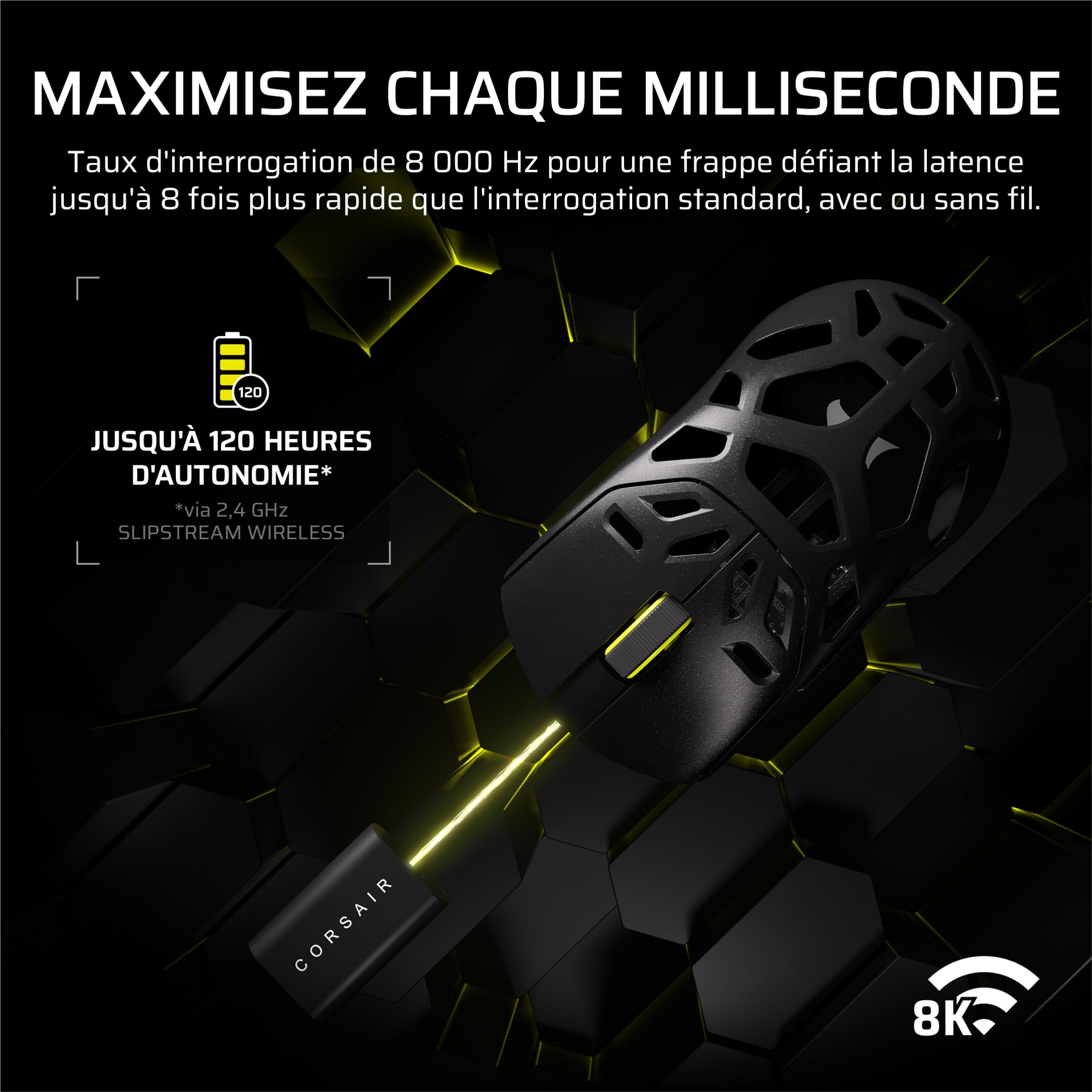 corsair-sabre-v2-pro-wireless-mg-souris-gaming-sans-fil-56-g-noir image 5