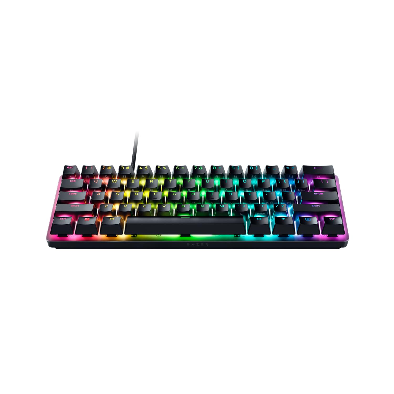 razer-huntsman-mini-60-clavier-gaming-optique-m-canique-violet-clicky-noir-azert image 2