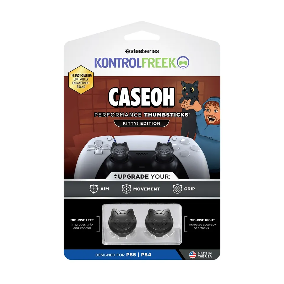 kontrolfreek-caseoh-kitty-edition-grips-mid-rise-6-5mm-pour-manette-ps5-ps4 image 1