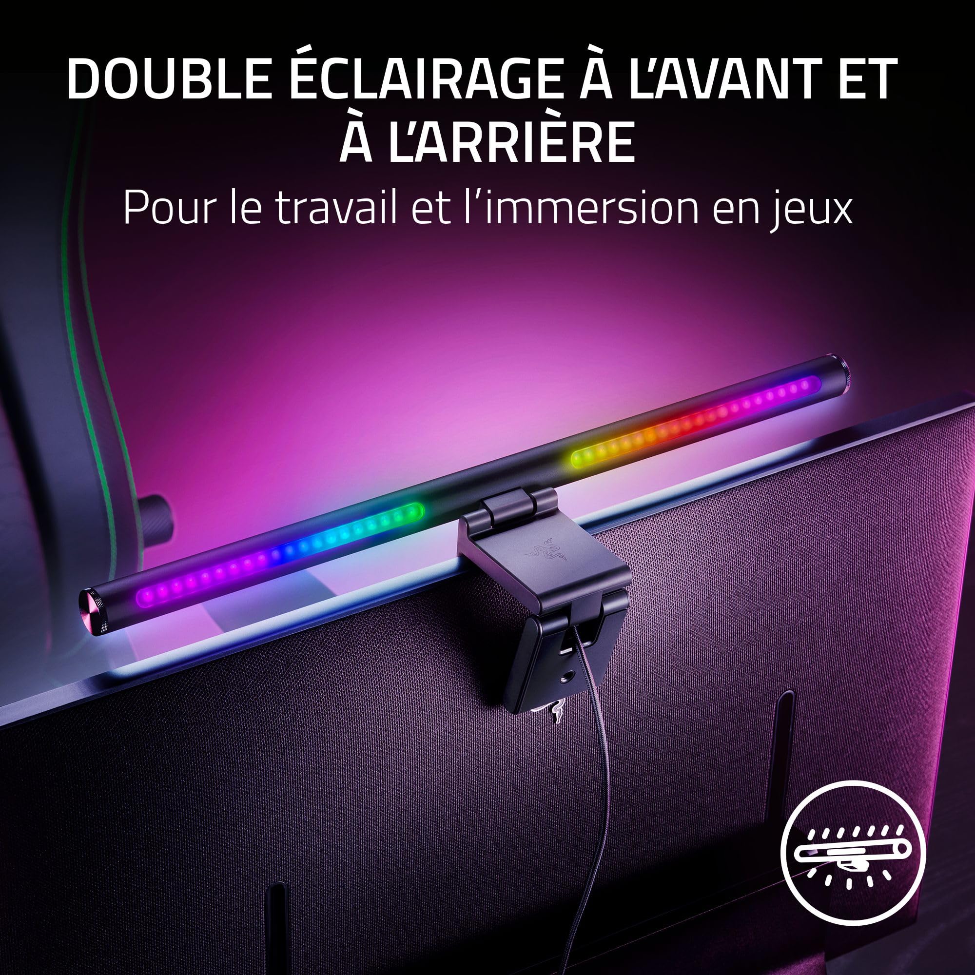 razer-aether-monitor-light-bar-barre-lumineuse-cran-usb-rgb-chroma-noir image 2