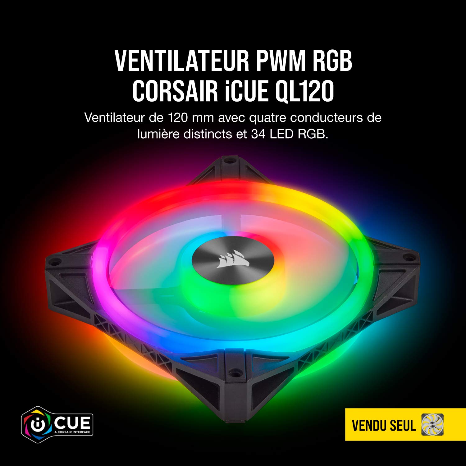corsair-ql-series-ql120-rgb-ventilateur-pc-120-mm-pack-individuel image 3