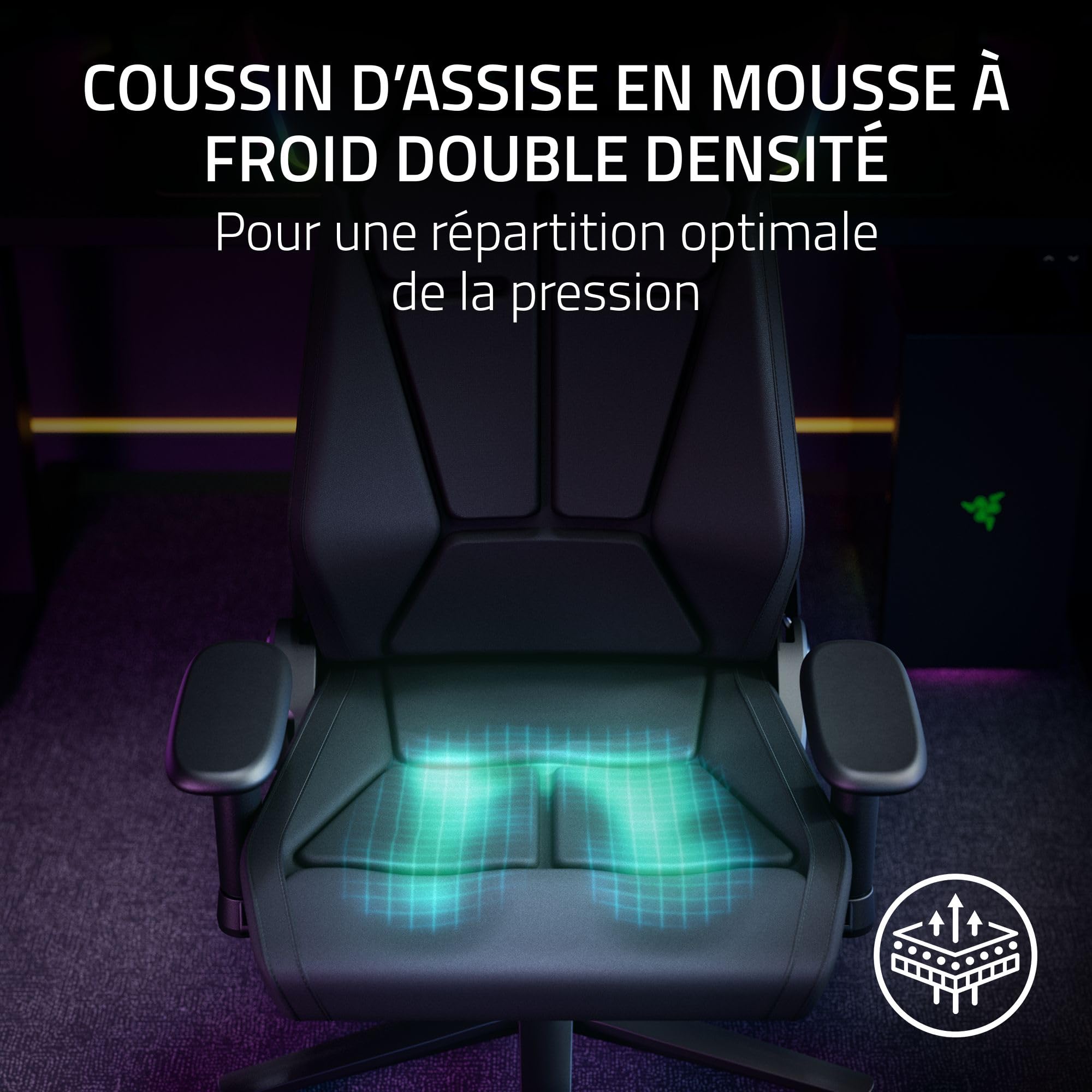 razer-soma-chroma-fauteuil-gaming-rgb-sans-fil-inclinable-155-noir image 4