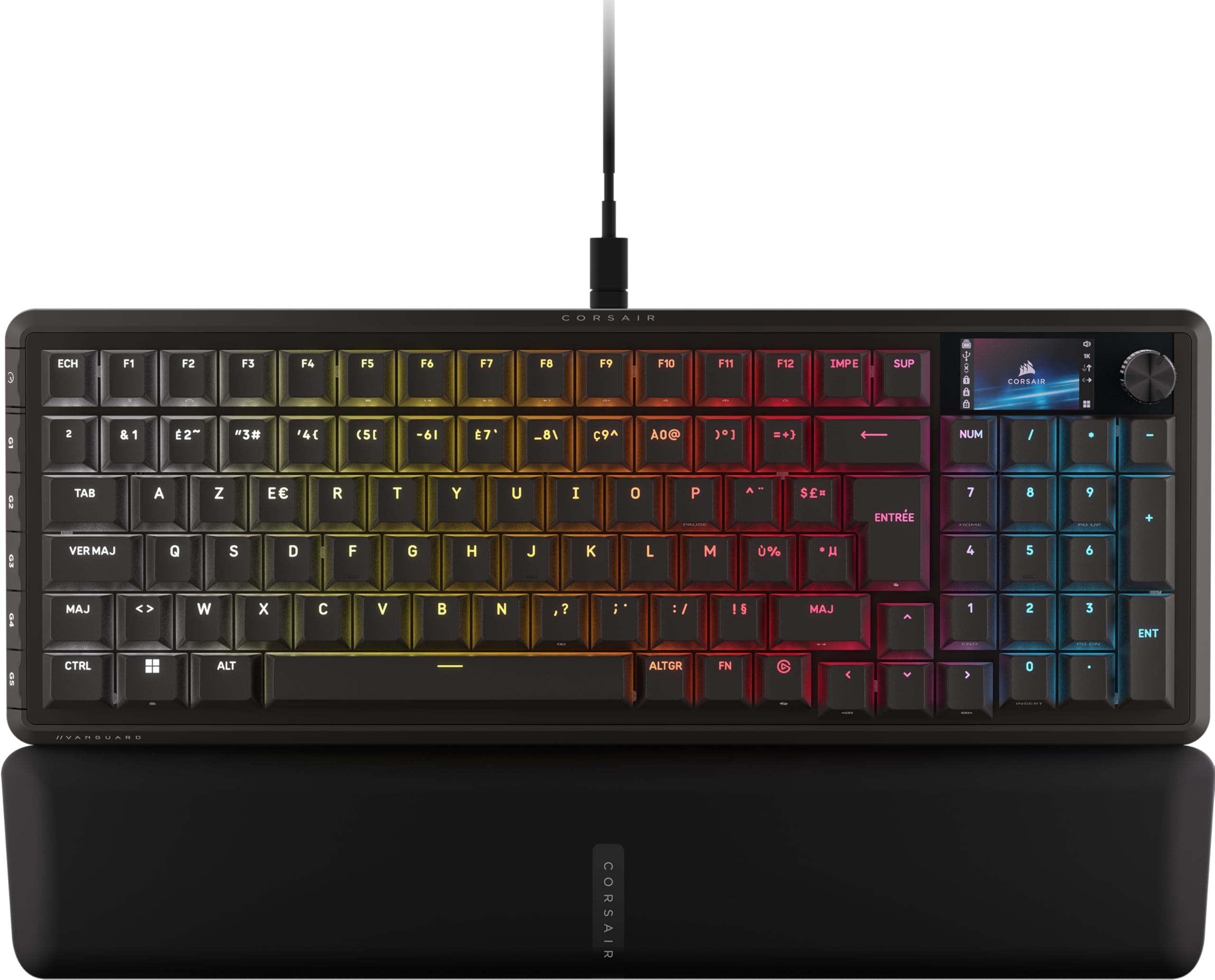 corsair-vanguard-pro-96-clavier-gaming-m-canique-hall-effect-azerty-noir image 1