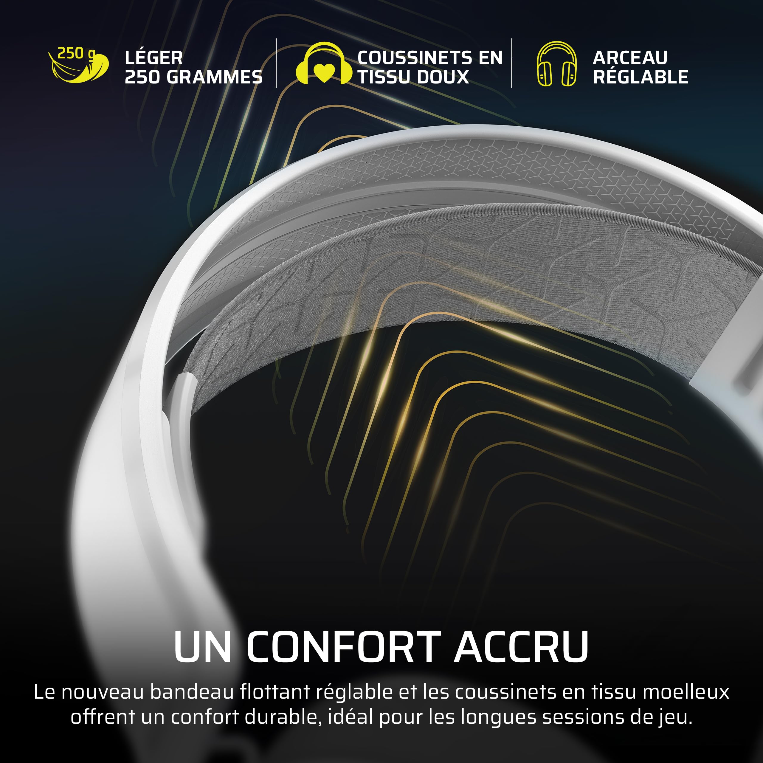 corsair-hs35-v3-casque-gaming-sans-fil-blanc-2-4-ghz-bluetooth-dolby-atmos-50-mm image 7