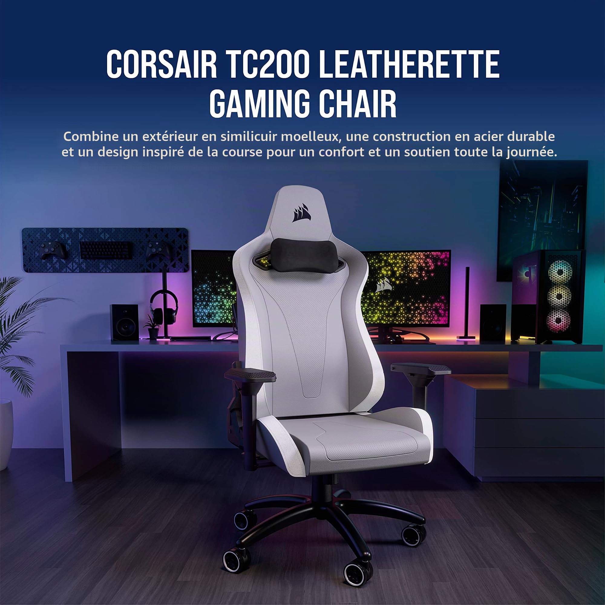 corsair-tc200-leatherette-fauteuil-gaming-standard-simili-cuir-lombaire-int-gr-4 image 3