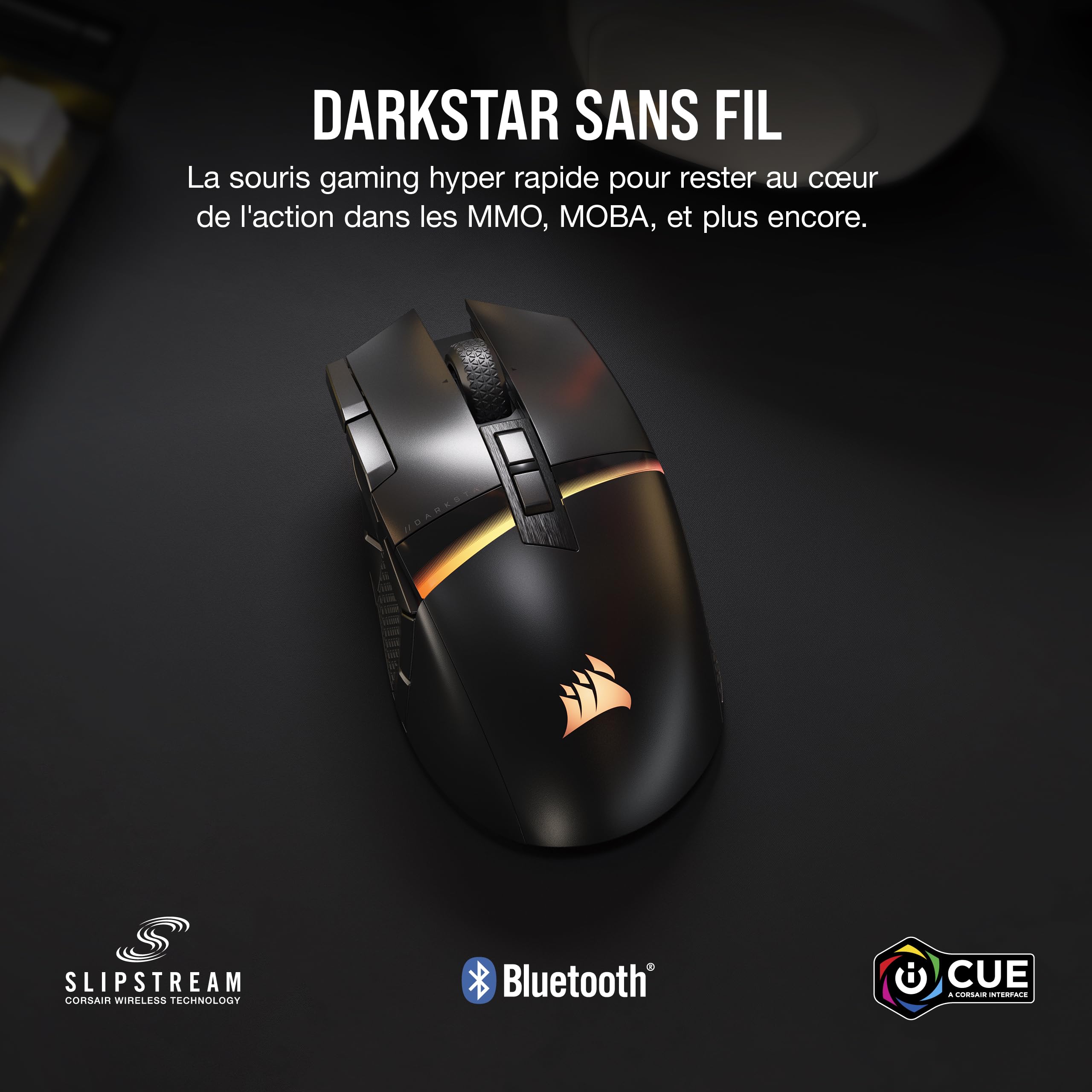 corsair-darkstar-rgb-wireless-souris-gaming-mmo-26-000-dpi-noir image 2