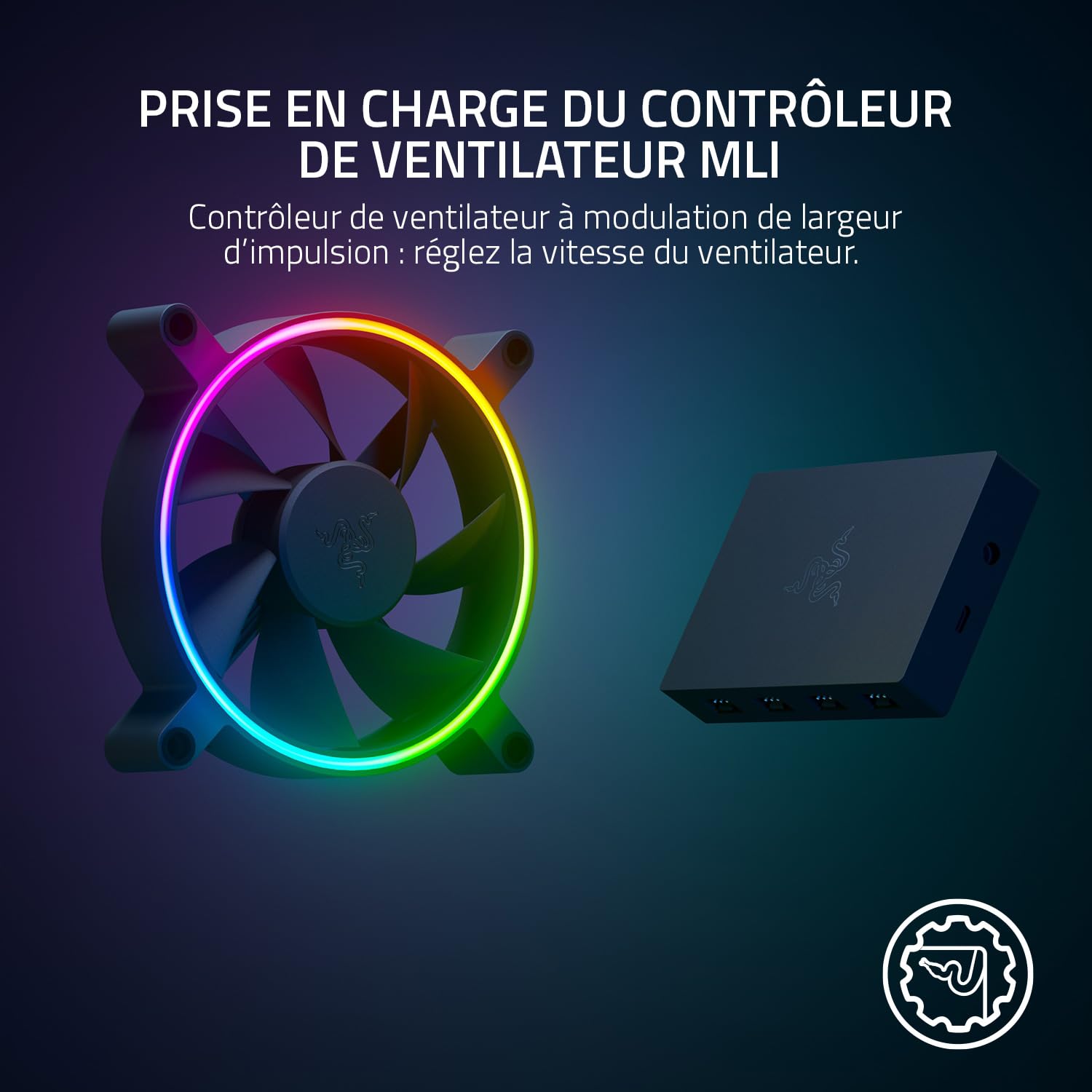 razer-kunai-chroma-120mm-ventilateur-pc-argb-pwm-lot-de-3 image 4