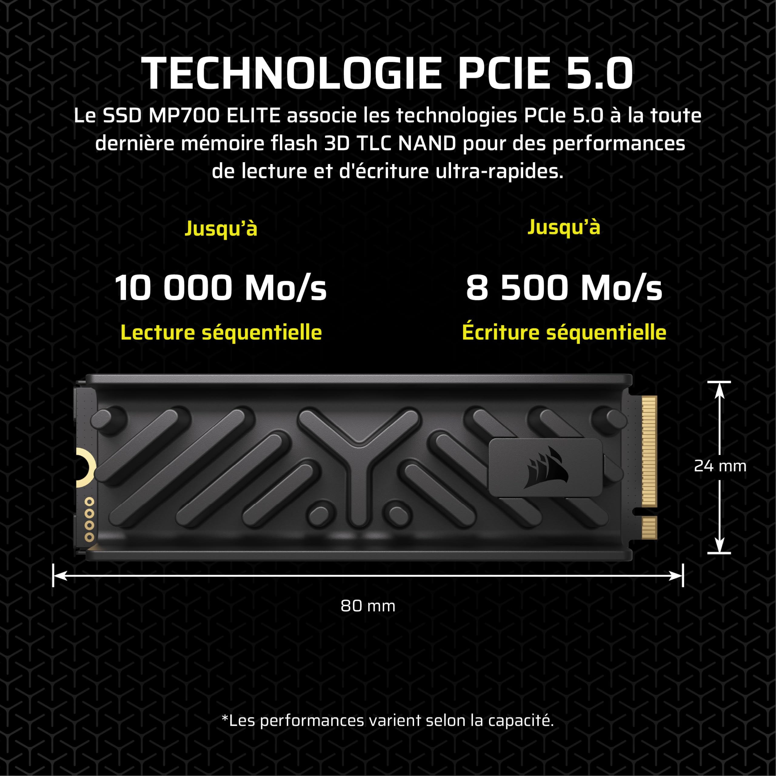corsair-mp700-elite-4-to-ssd-m-2-nvme-pcie-5-0-avec-dissipateur image 3