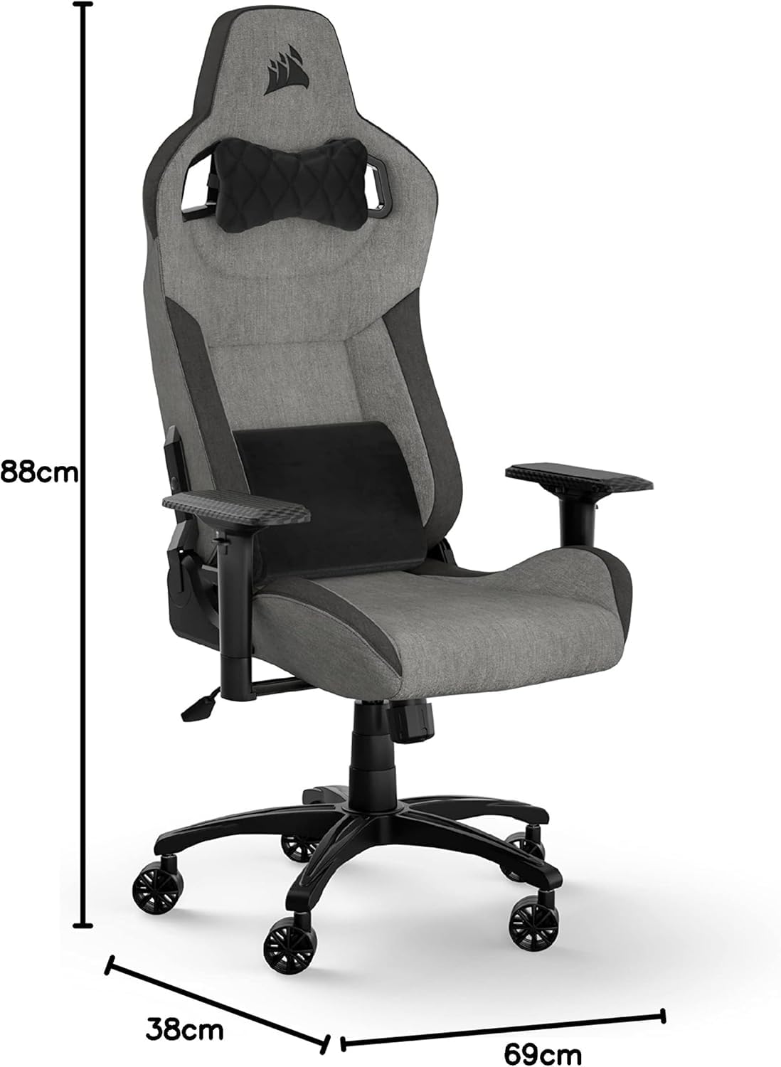 corsair-t3-rush-fabric-2023-fauteuil-gaming-gris-et-anthracite image 2