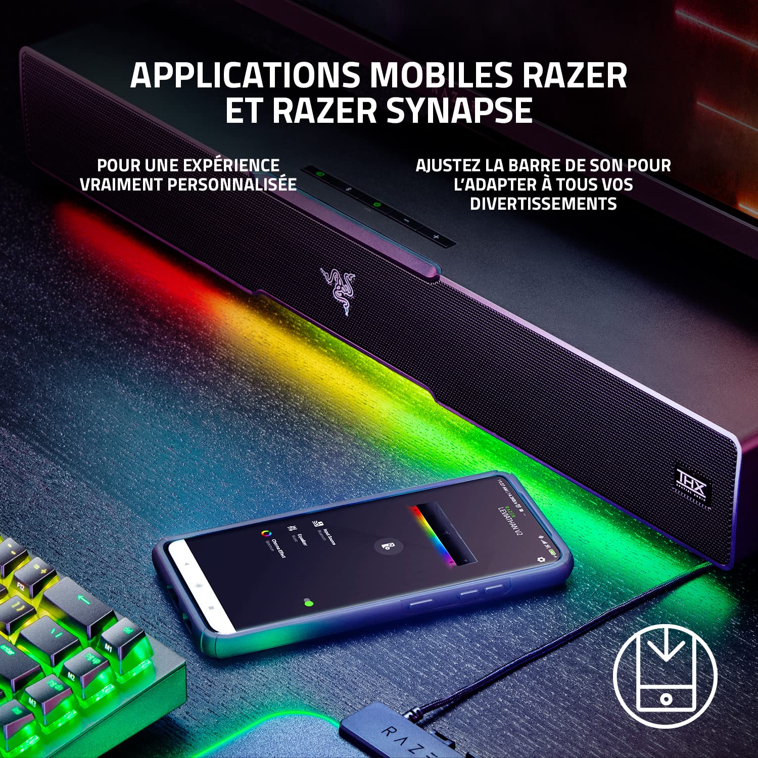 razer-leviathan-v2-barre-de-son-gaming-caisson-de-basses-noir image 7
