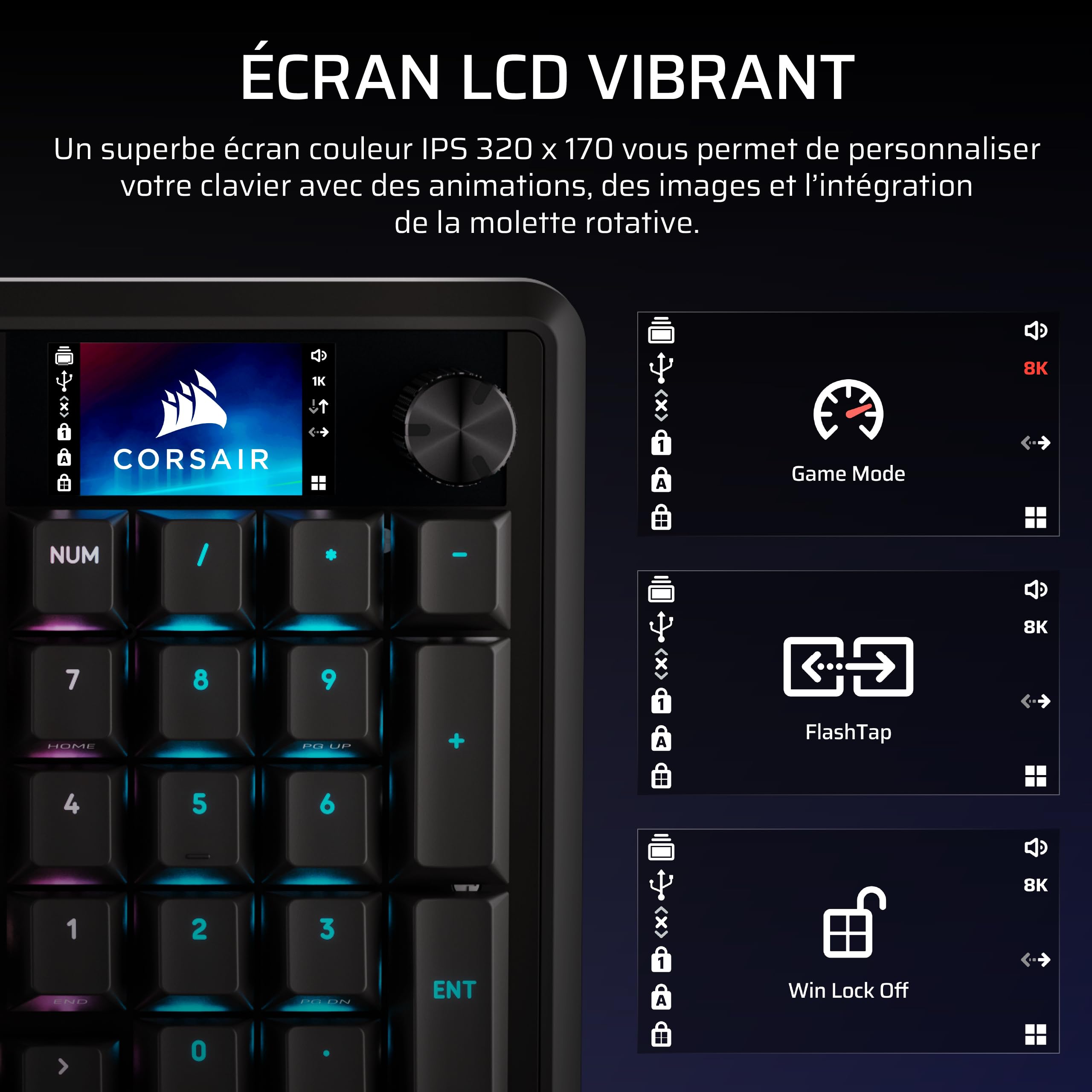 corsair-vanguard-pro-96-clavier-gaming-m-canique-hall-effect-azerty-noir image 7
