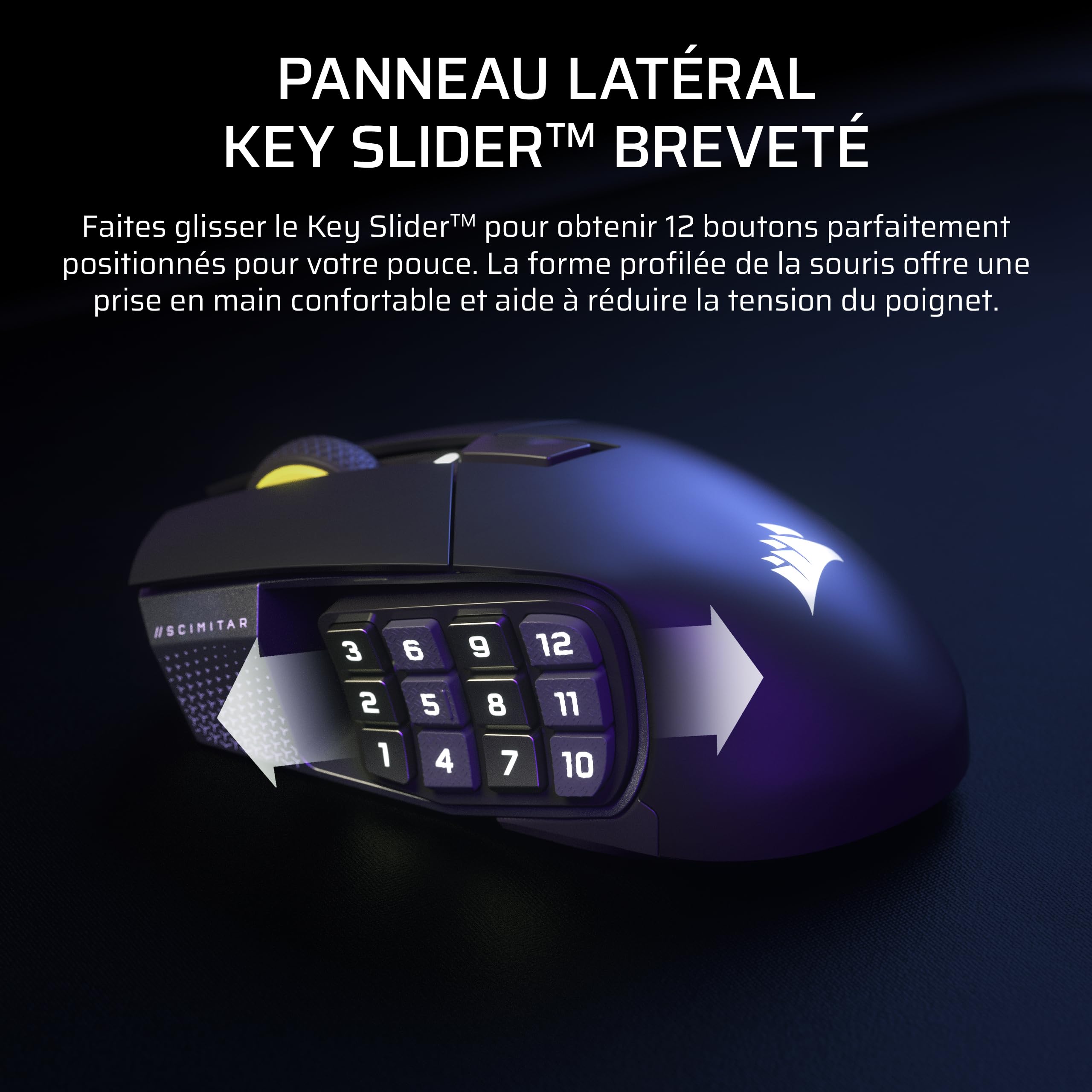 corsair-scimitar-elite-wireless-se-mmo-souris-gaming-gunmetal-33000-dpi image 6