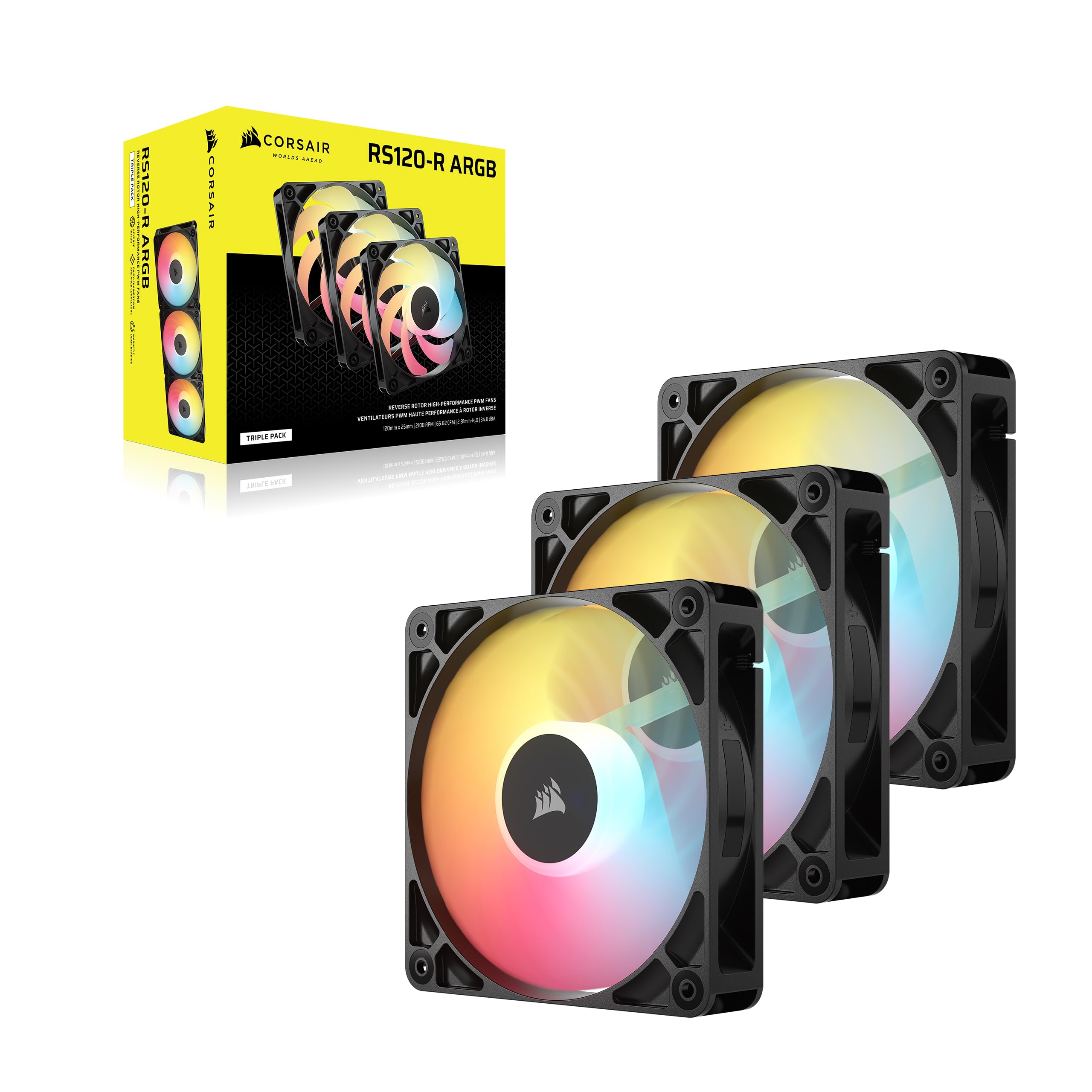 corsair-rs120-r-argb-pack-triple-ventilateurs-120mm-pwm-rotor-invers-noir image 8