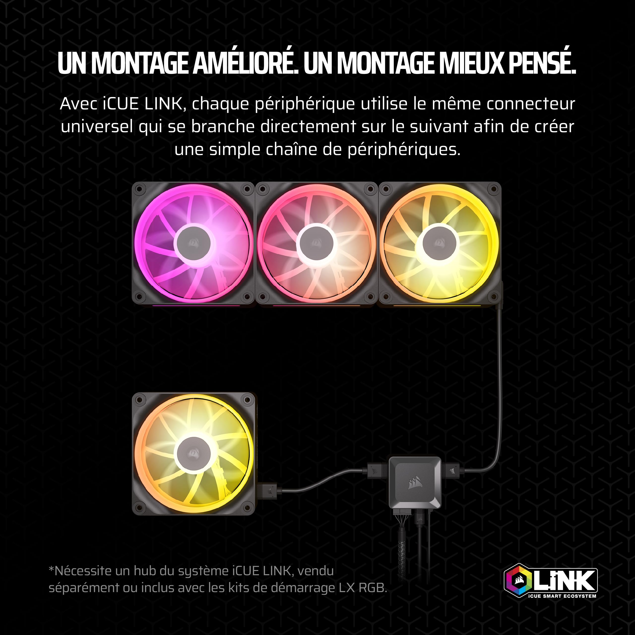 corsair-icue-link-lx120-rgb-120mm-pwm-noir-ventilateur-unit image 5
