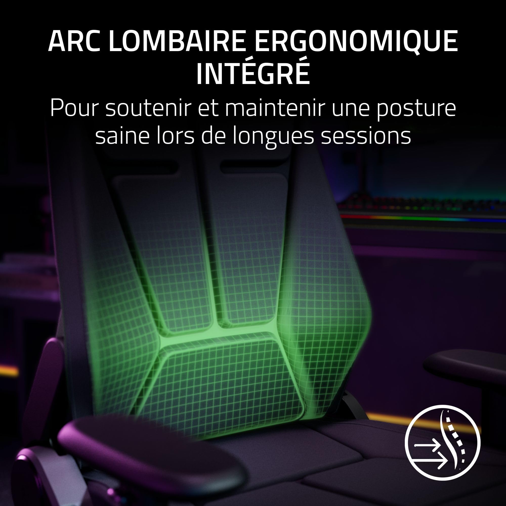 razer-soma-chroma-fauteuil-gaming-rgb-sans-fil-inclinable-155-noir image 3