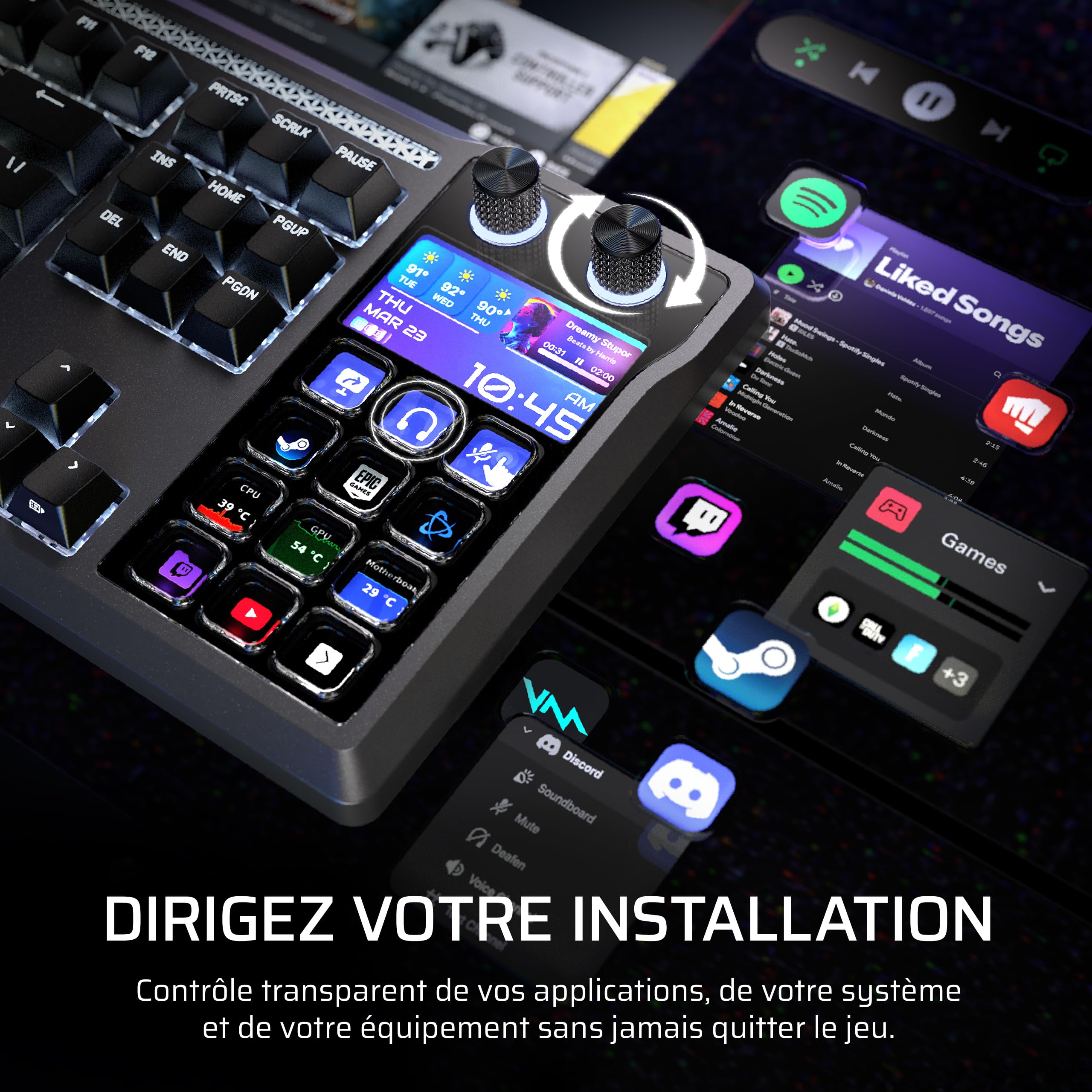 corsair-galleon-100-sd-clavier-m-canique-filaire-azerty-fr-noir-stream-deck-8000 image 4