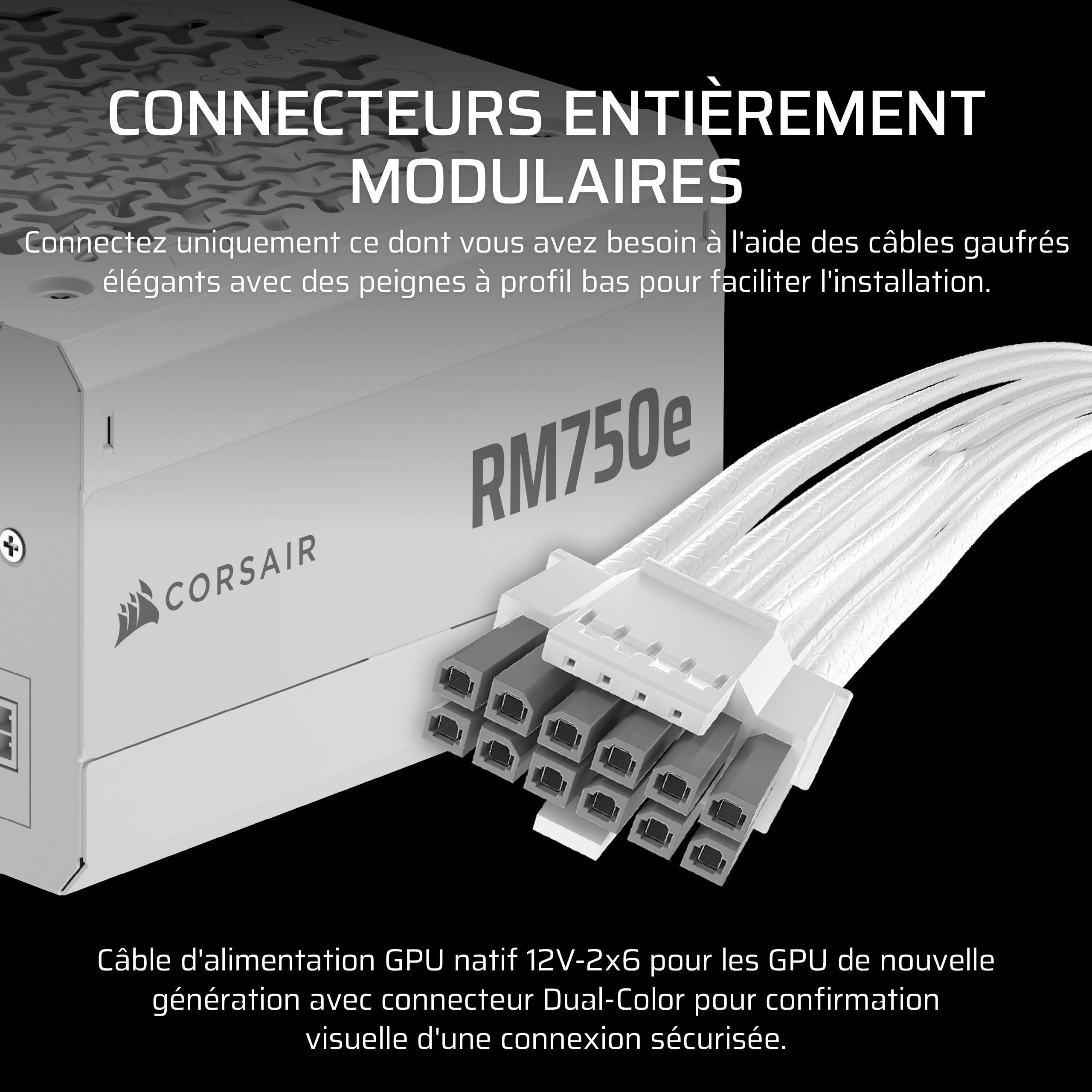 corsair-rm750e-2025-alimentation-atx-750w-enti-rement-modulaire-blanc image 4