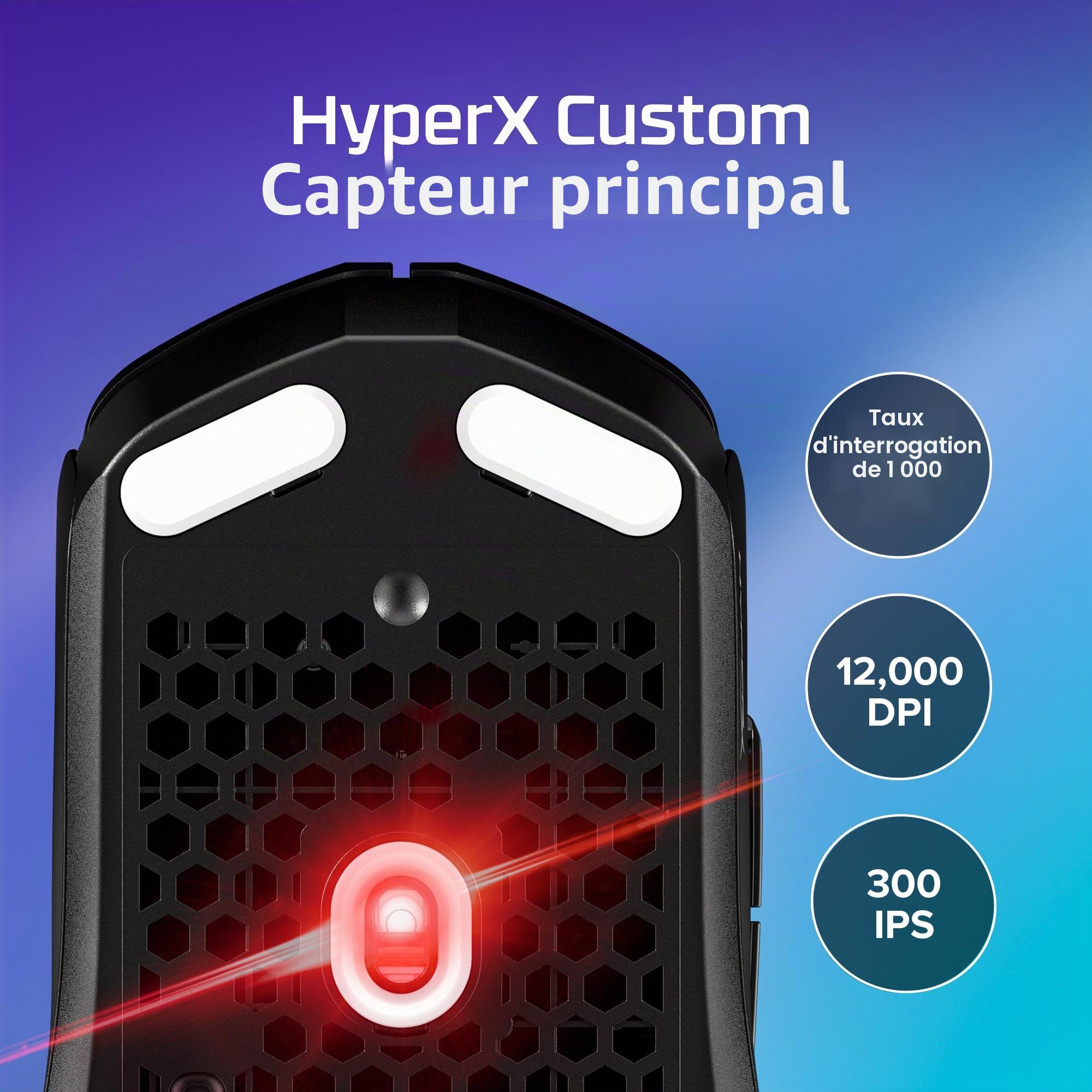 hyperx-pulsefire-haste-2-core-souris-gaming-sans-fil-pile-70-g-12-000-dpi-2-4-gh image 7