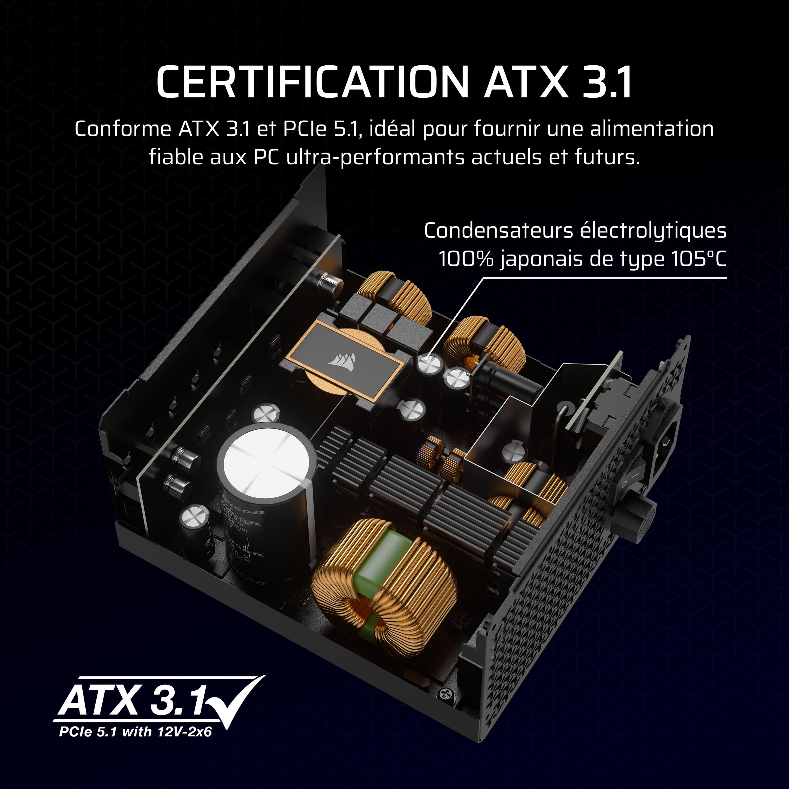 corsair-rm1000x-alimentation-atx-3-1-1000-w-enti-rement-modulaire-cybenetics-gol image 4