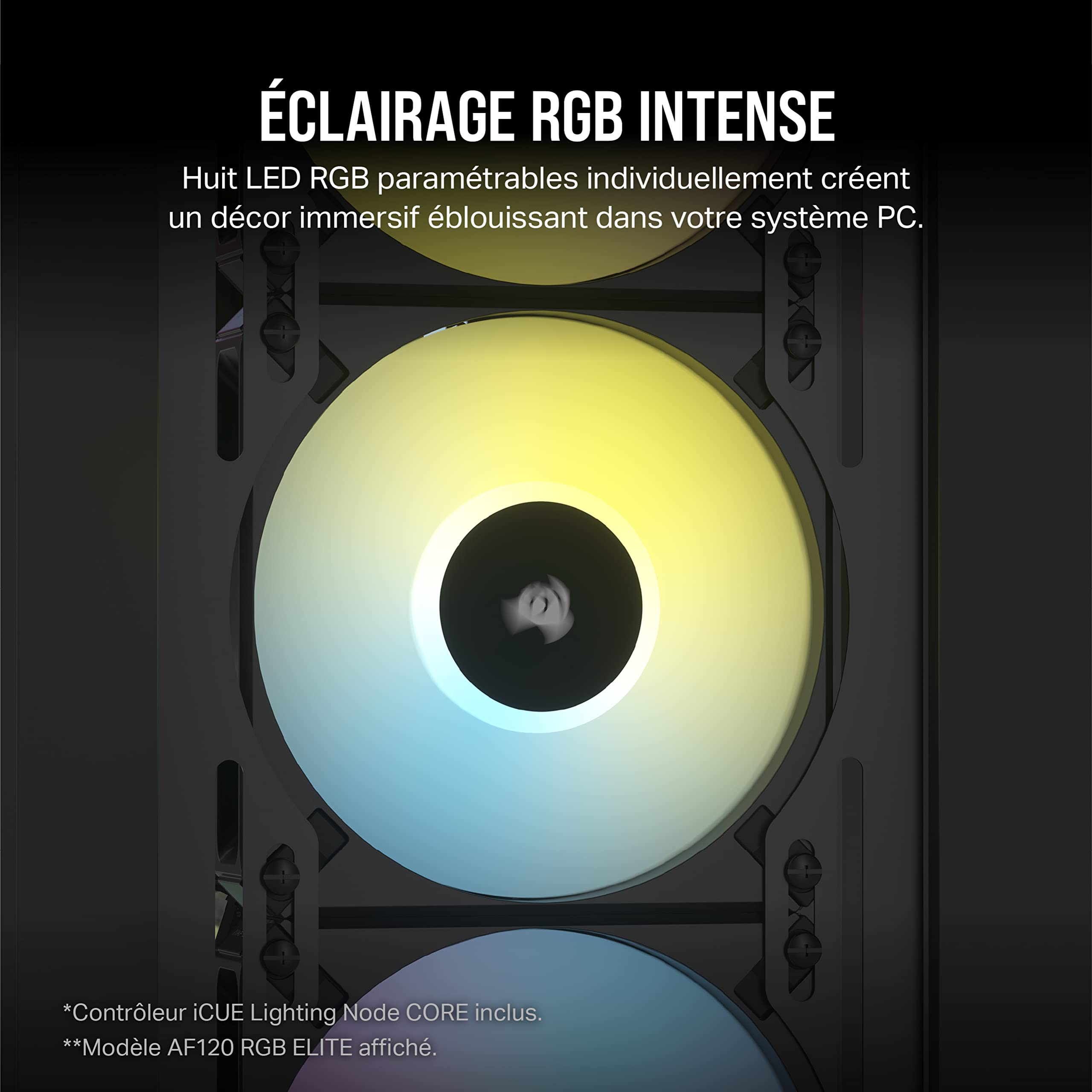 corsair-icue-af140-rgb-elite-140mm-pwm-kit-2-ventilateurs-lighting-node-core-noi image 4
