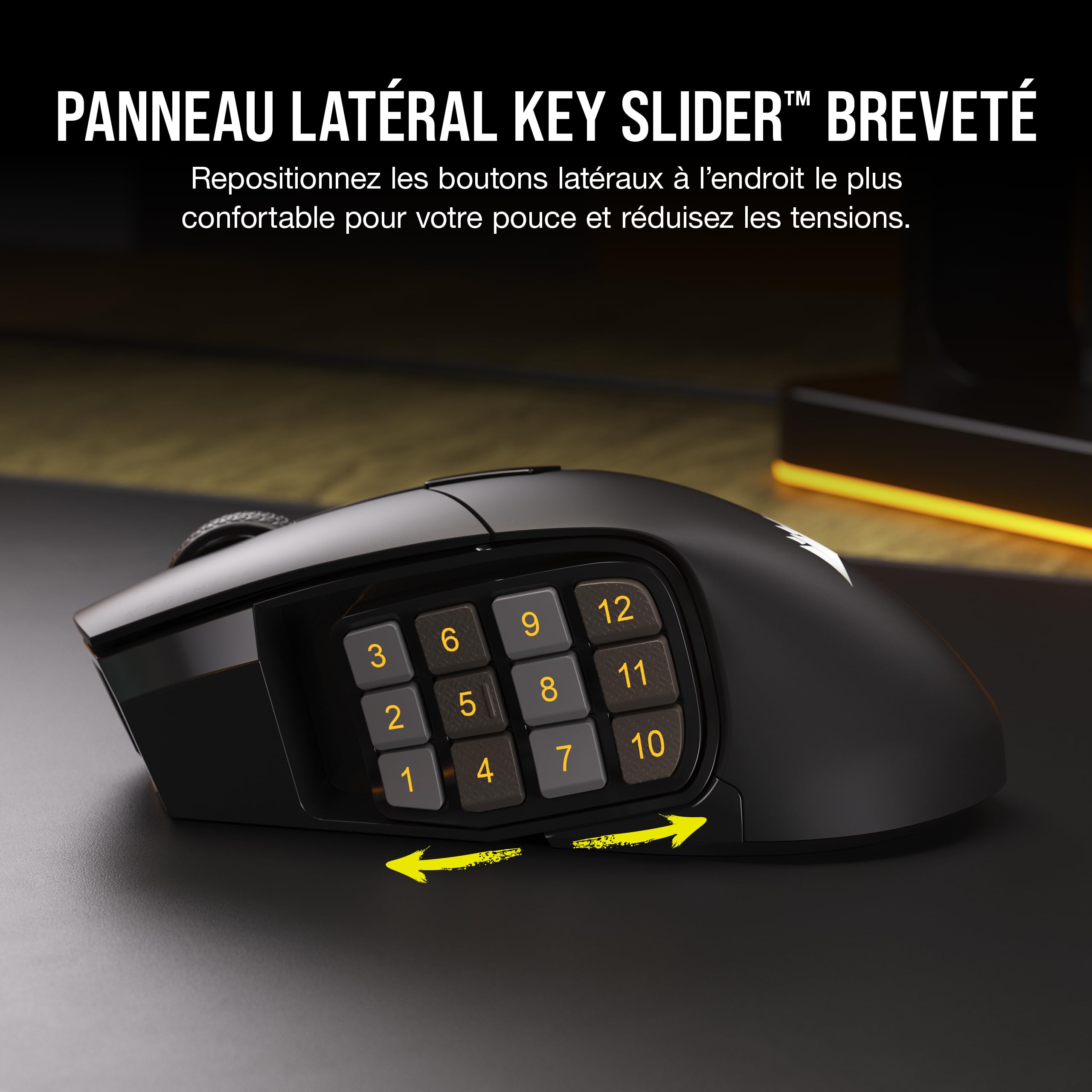 corsair-scimitar-elite-wireless-noire-souris-gaming-mmo-16-boutons-26000-dpi image 4