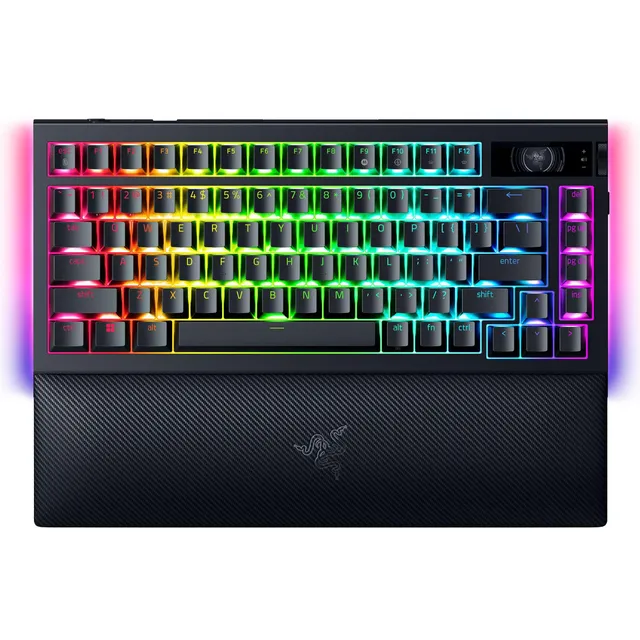 razer-blackwidow-v4-pro-75-clavier-gaming-sans-fil-hot-swap-oled-4k-hz-snap-tap- image 1