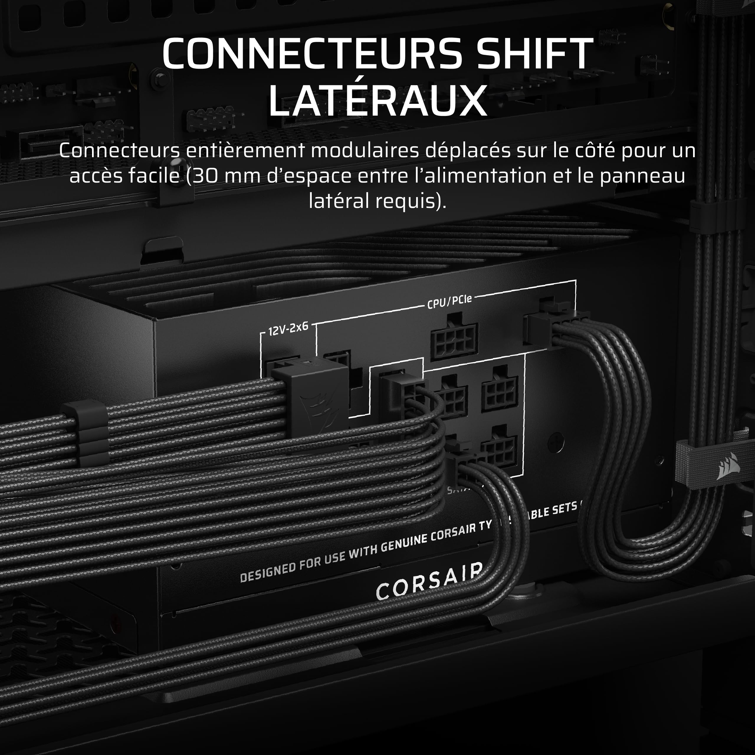 corsair-rm850x-shift-alimentation-pc-atx-3-1-850w-modulaire-gold-noir-12v-2x6 image 4
