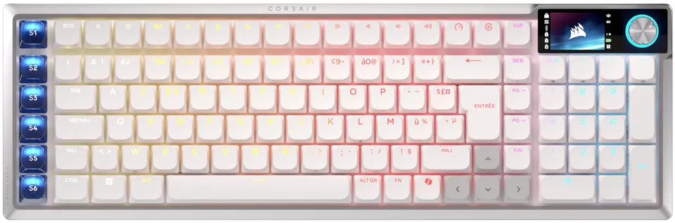 corsair-vanguard-air-99-wireless-clavier-gaming-rgb-azerty-fr-blanc-optique-m-ca image 1