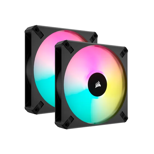 corsair-icue-af140-rgb-elite-140mm-pwm-kit-2-ventilateurs-lighting-node-core-noi image 1