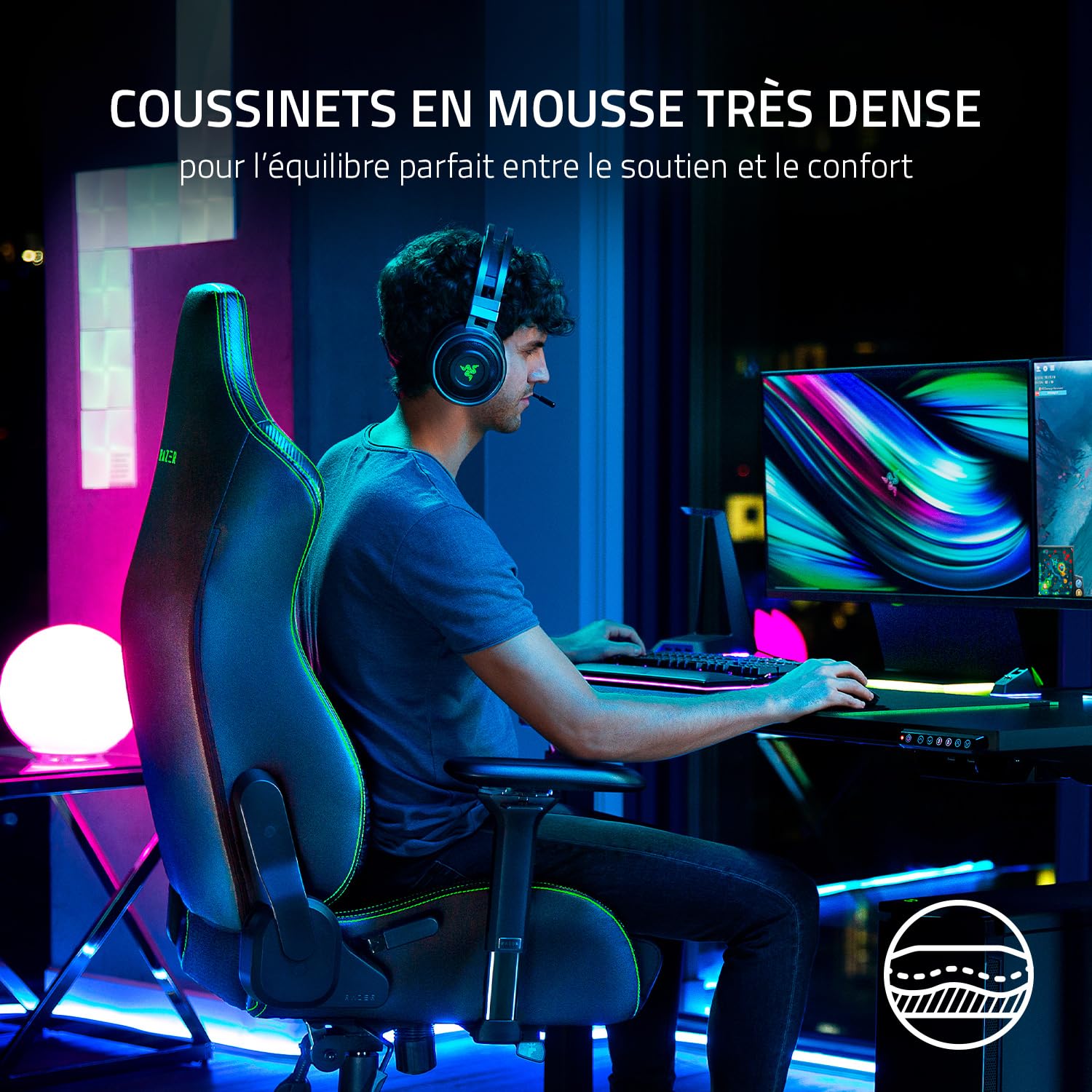 razer-iskur-chaise-gaming-ergonomique-cuir-synth-tique-vert-taille-xl image 8