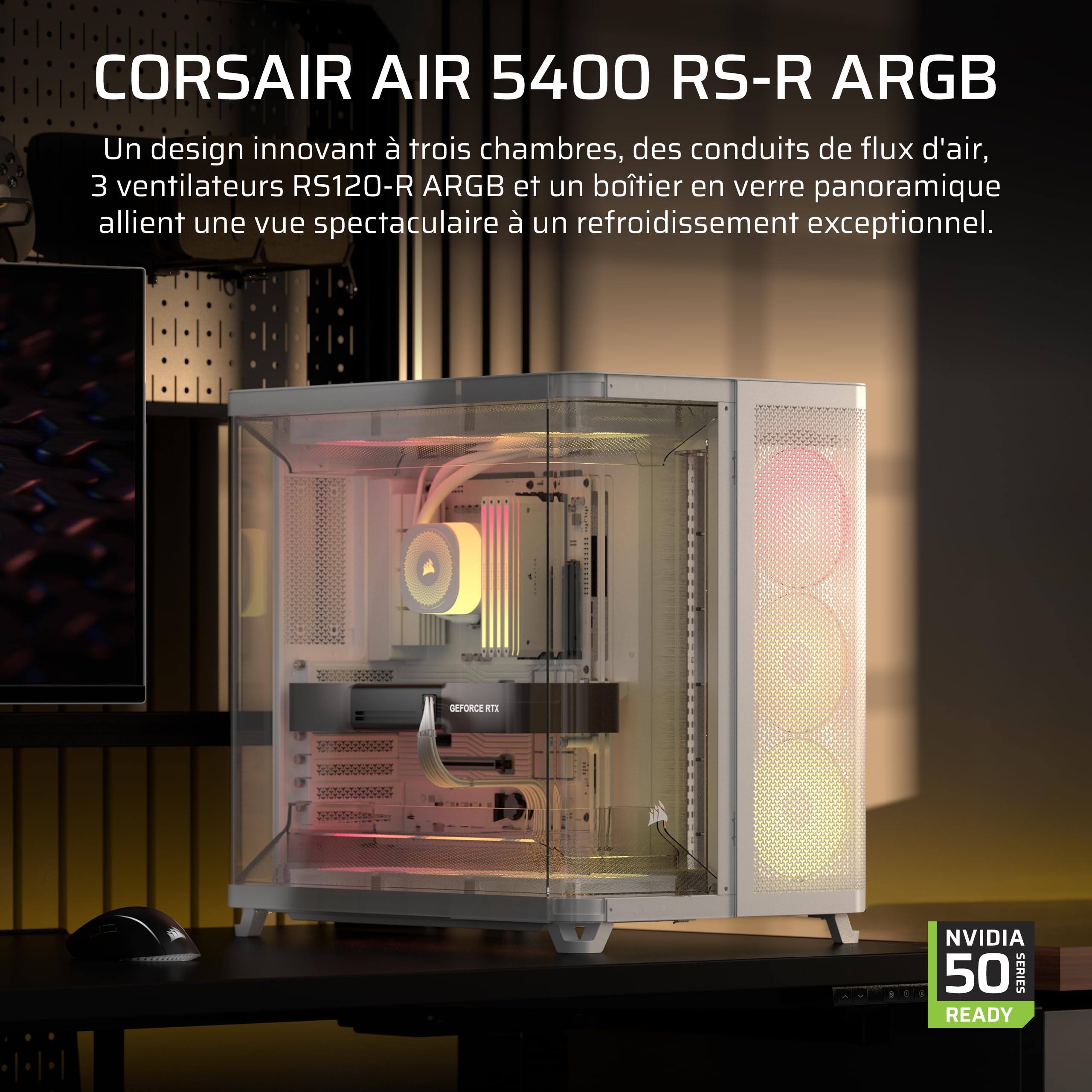 corsair-air-5400-rs-r-argb-bo-tier-pc-triple-chambre-moyen-tour-blanc image 2