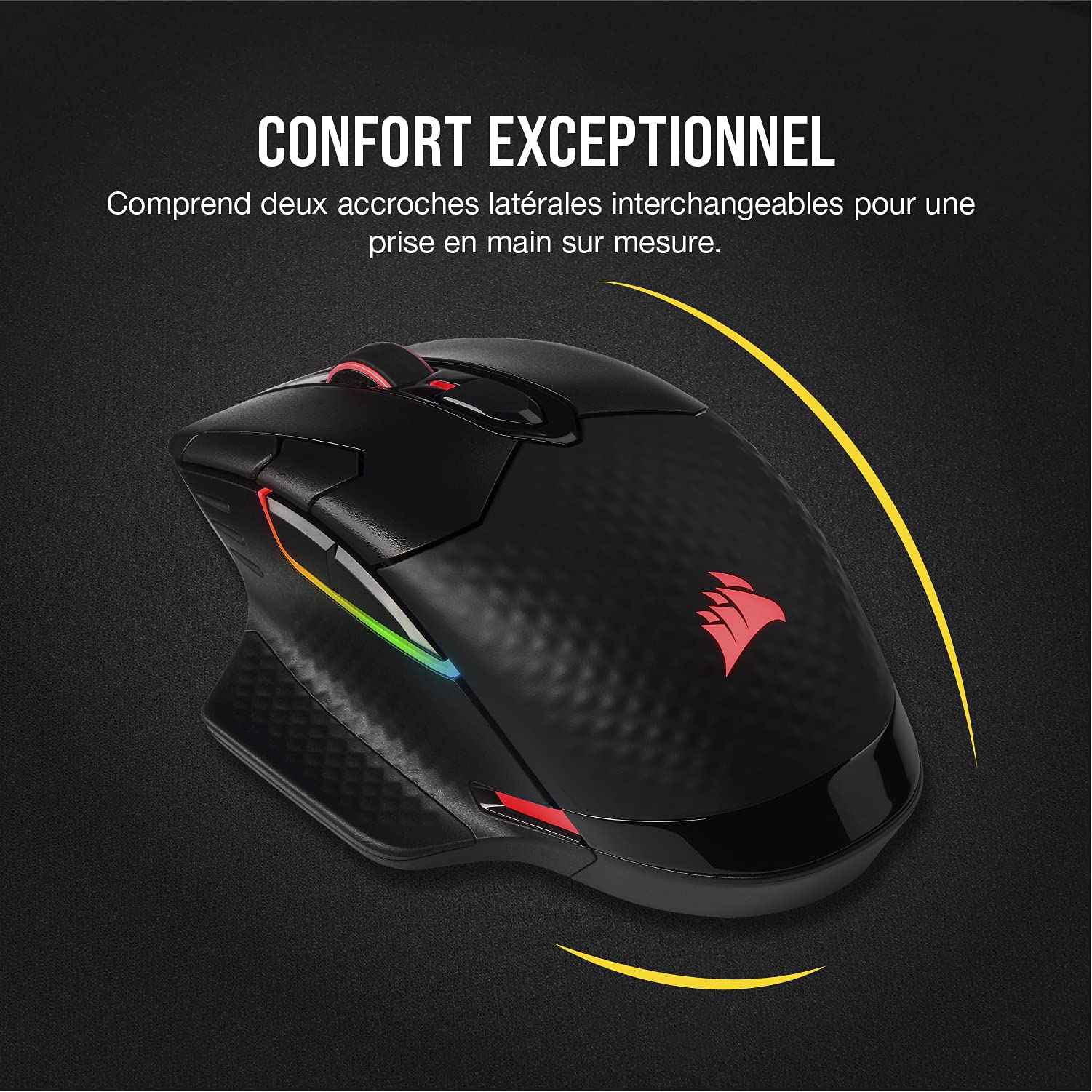corsair-dark-core-rgb-pro-se-souris-gaming-sans-fil-18000-dpi-noire image 7
