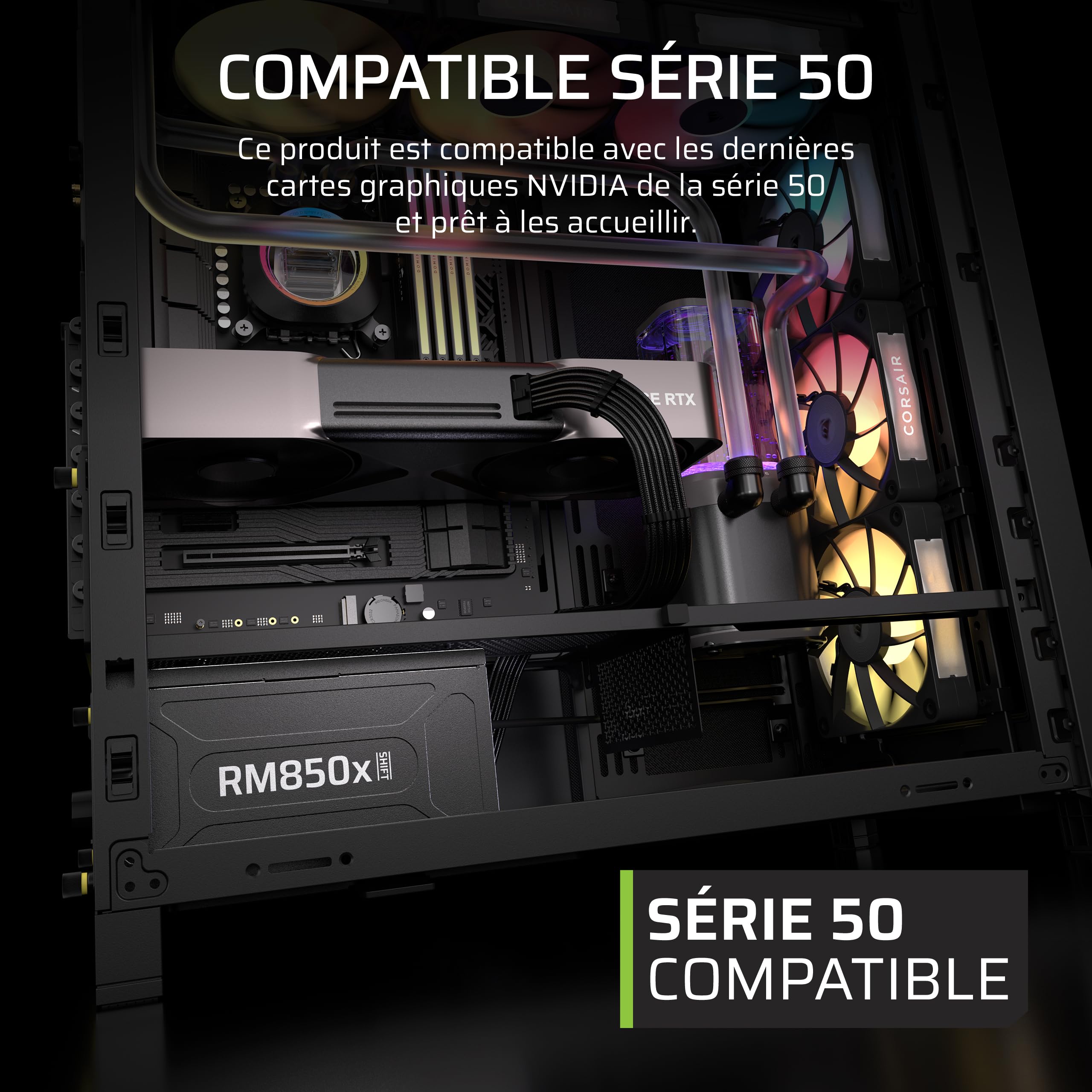 corsair-rm850x-shift-alimentation-pc-atx-3-1-850w-modulaire-gold-noir-12v-2x6 image 3