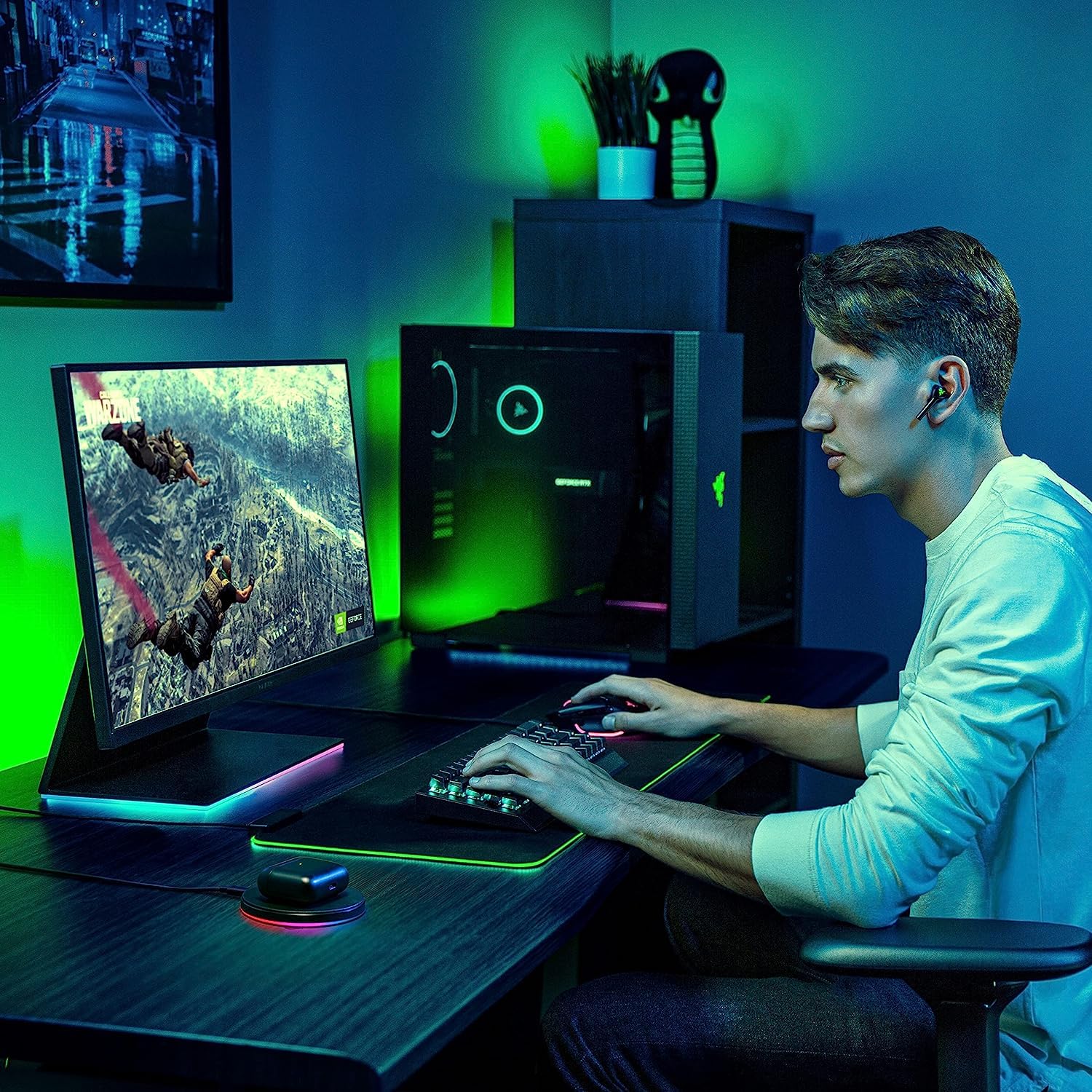 razer-hammerhead-pro-hyperspeed-couteurs-gaming-sans-fil-anc-chroma-rgb-noir image 2