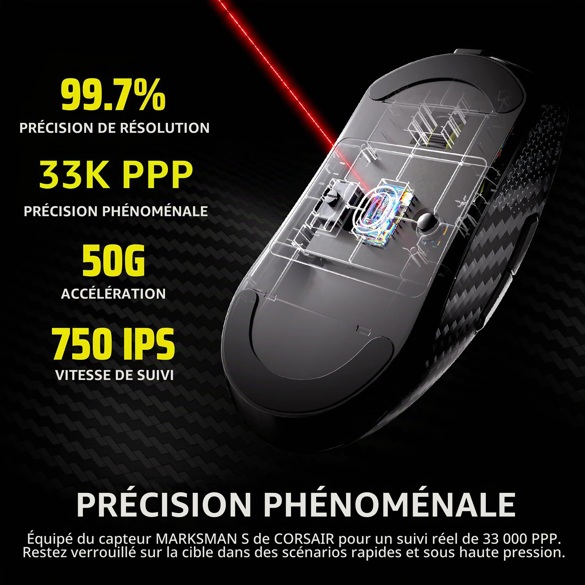 corsair-sabre-v2-pro-souris-gaming-sans-fil-55-g-fibre-de-carbone-33-000-dpi-8-0 image 7