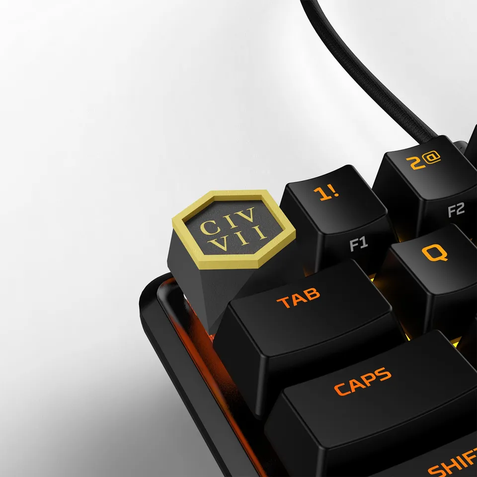 hyperx-3d-print-keycap-civilization-vii-touche-multicolore image 1