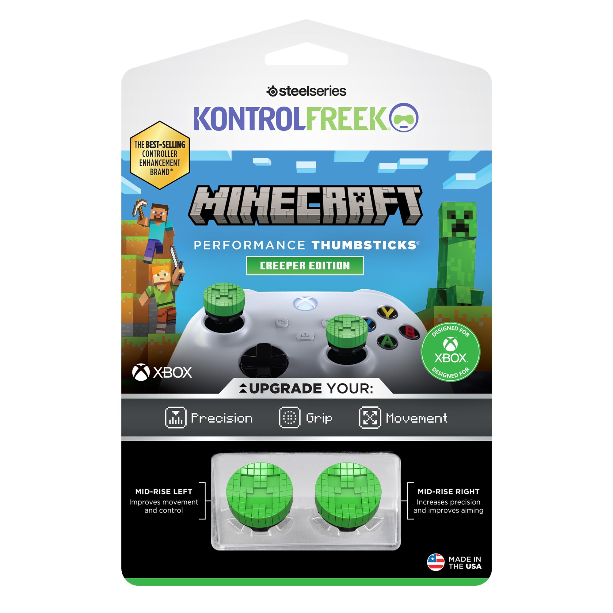 kontrolfreek-minecraft-creeper-edition-grips-manette-xbox-2x-mid-rise-6-5mm image 6