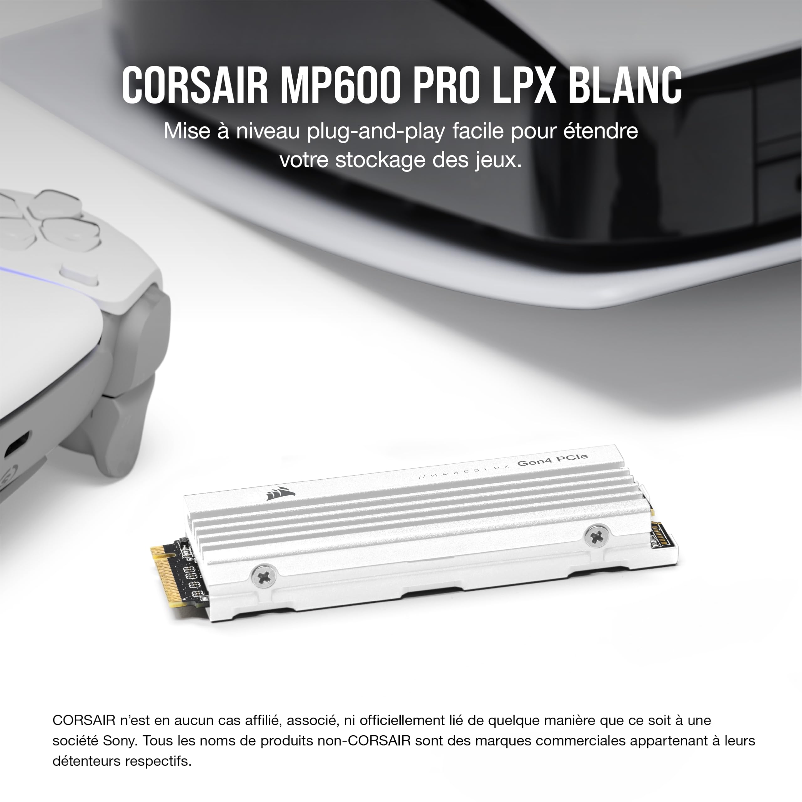 corsair-mp600-pro-lpx-1-to-ssd-m-2-nvme-gen4-optimis-ps5-blanc image 2