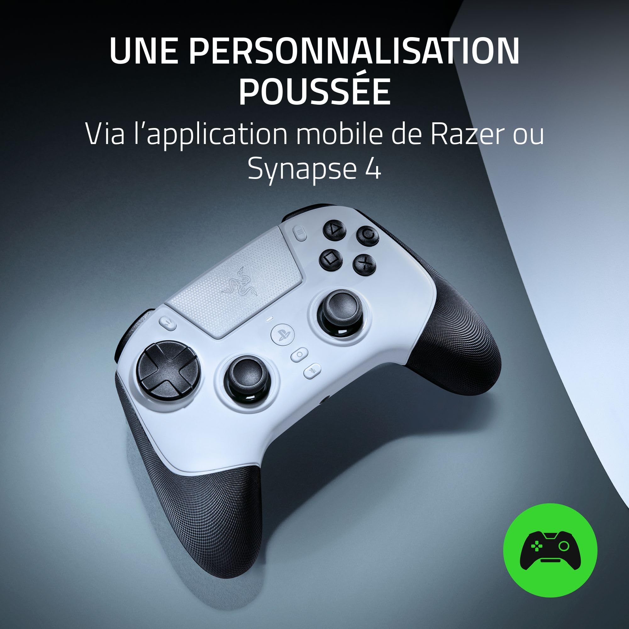 razer-raiju-v3-pro-manette-esport-sans-fil-ps5-pc-tmr-hypertrigger-blanc image 8