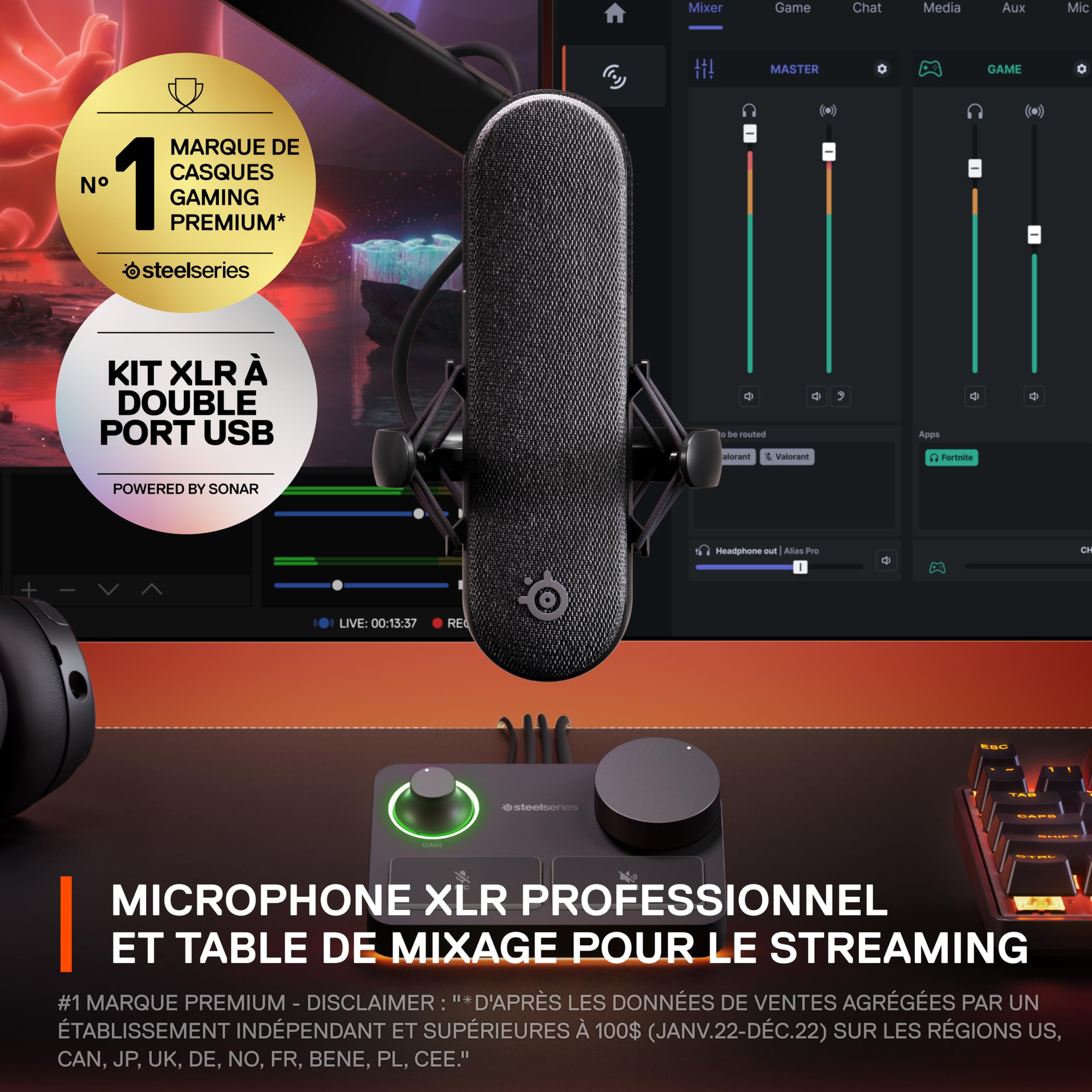 steelseries-alias-pro-microphone-xlr-stream-mixer-pour-streaming-noir image 3
